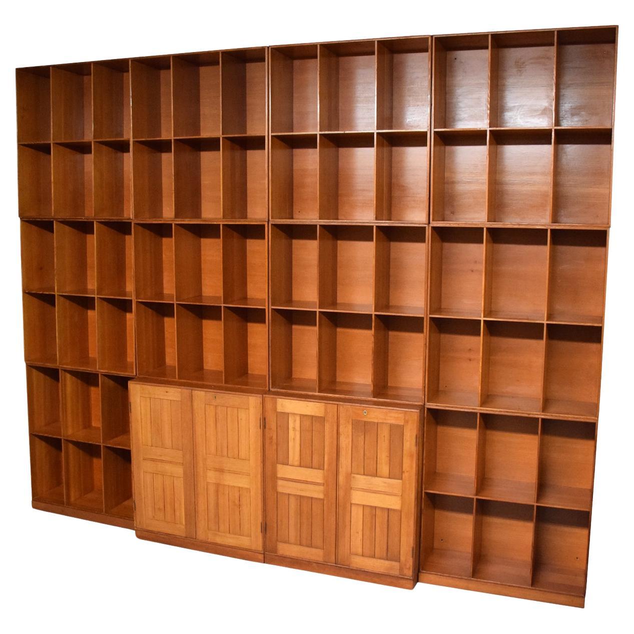 MOGENS KOCH Bookcase/Wall Unit Oregon Pine foe Rud Rasmussen For Sale