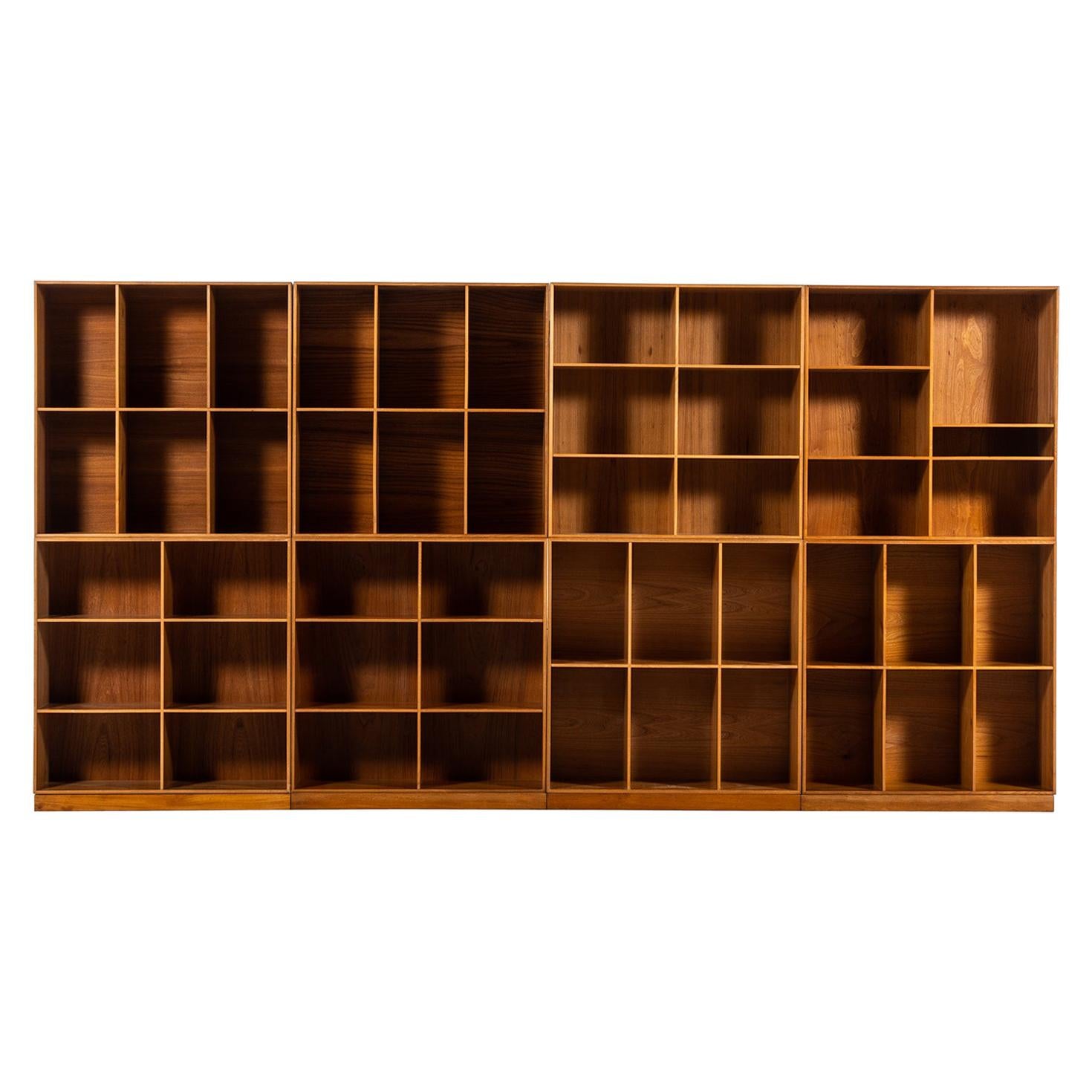 Mogens Koch Bookcases in Elm Produced by Rud Rasmussen in Denmark
