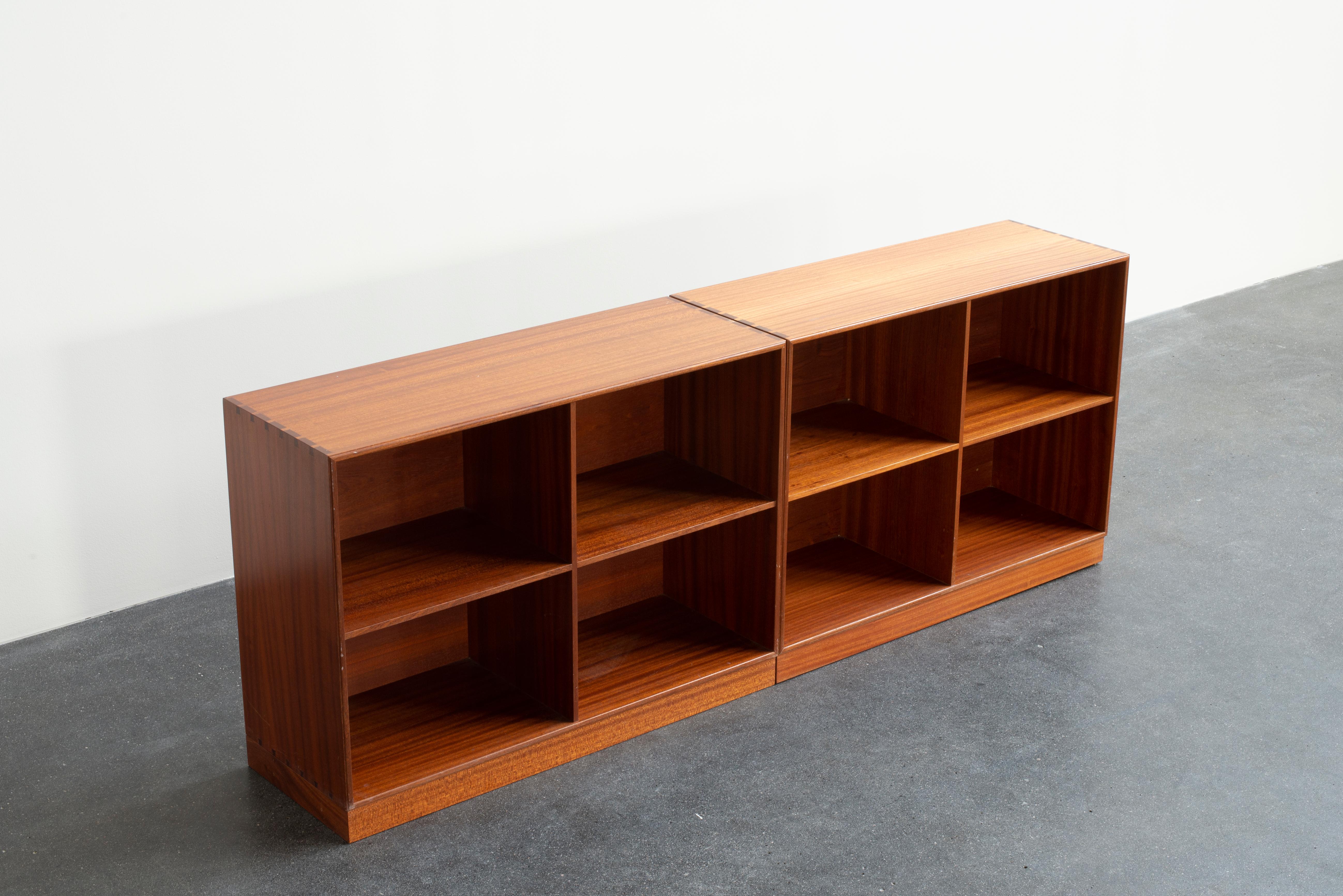 Lacquered Mogens Koch Bookcases in Mahogany for Rud. Rasmussen For Sale