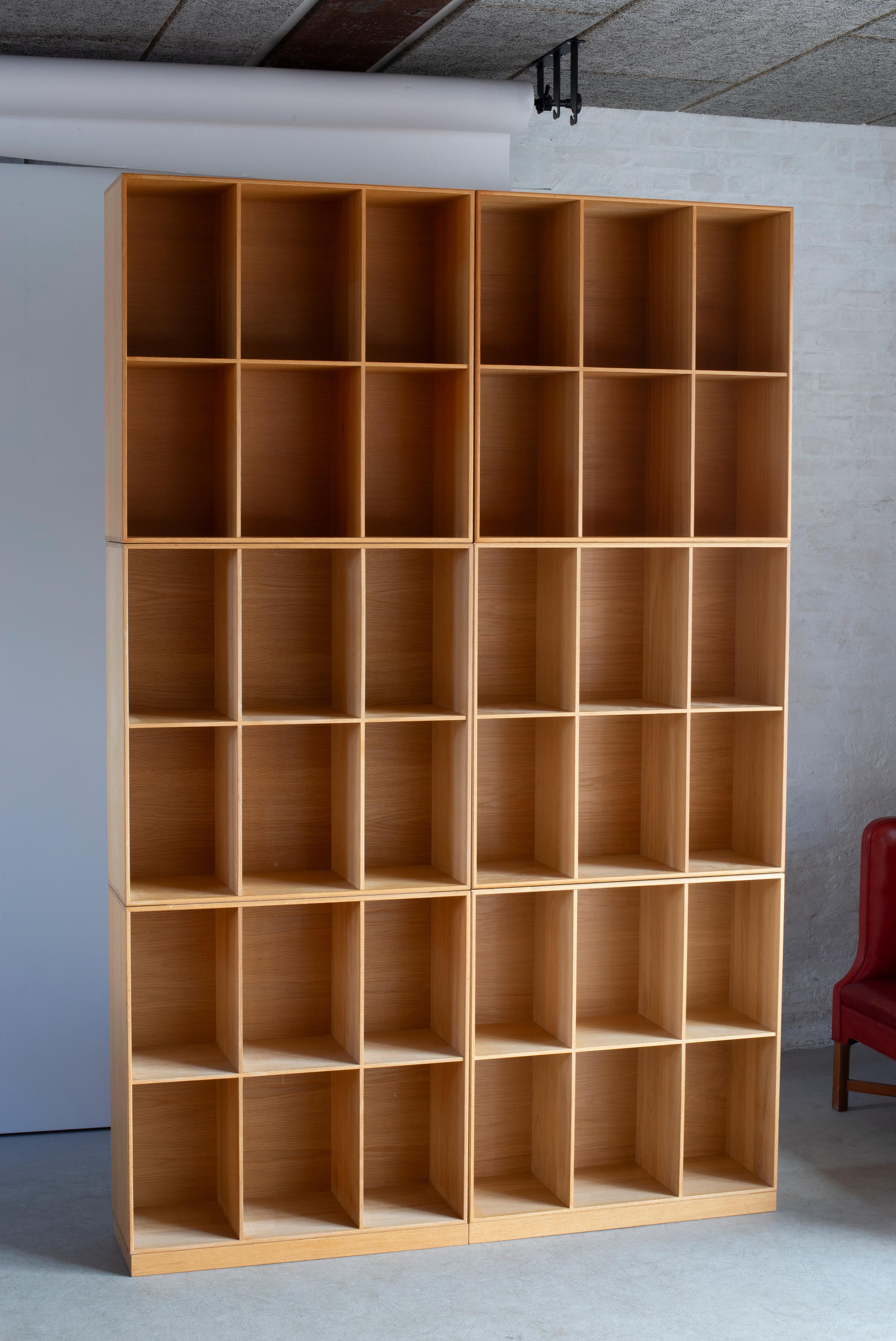 Scandinavian Modern Mogens Koch Bookcases in Oak for Rud. Rasmussen For Sale