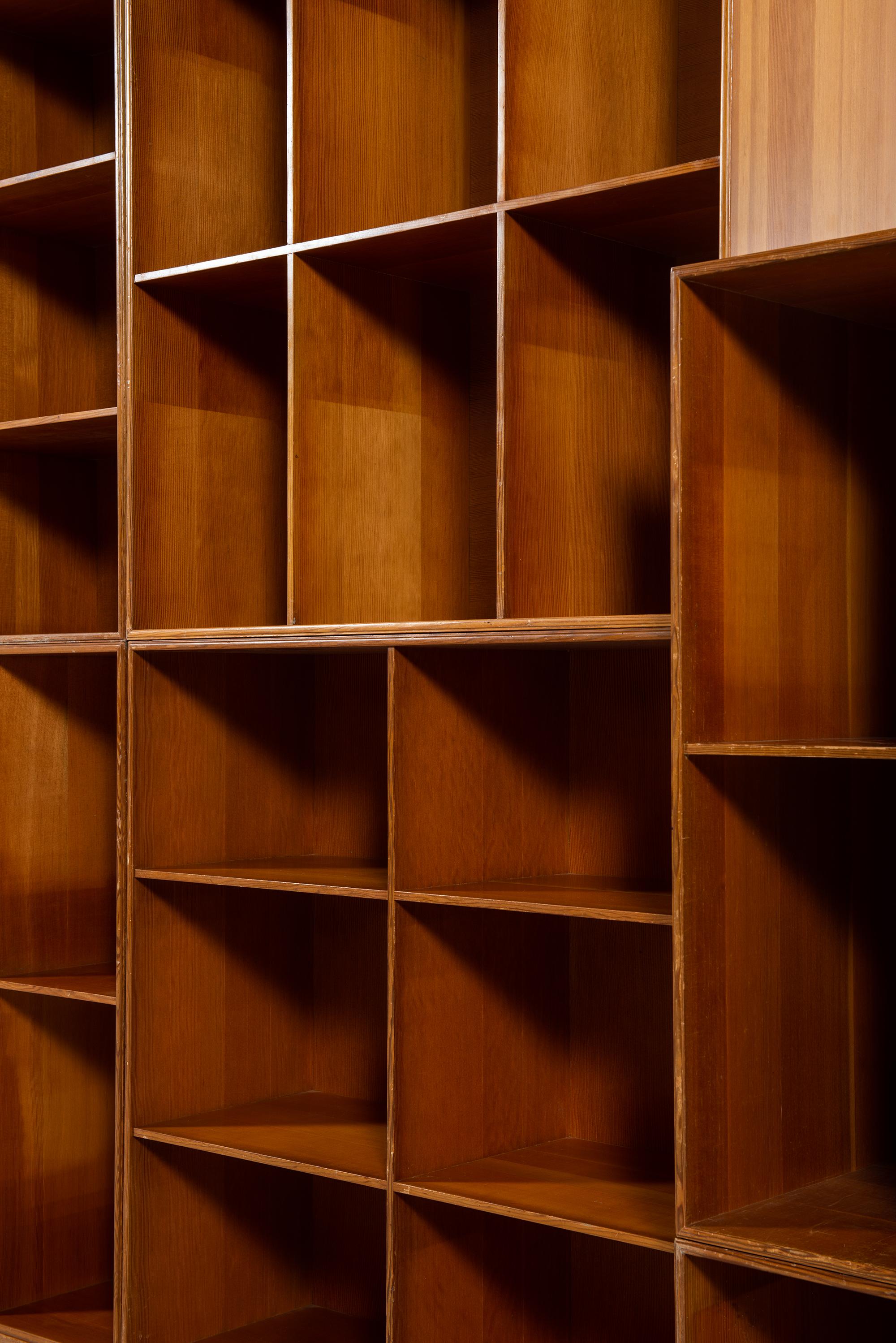 Mogens Koch Bookcases in Oregon Pine Produced by Rud Rasmussen in Denmark 1