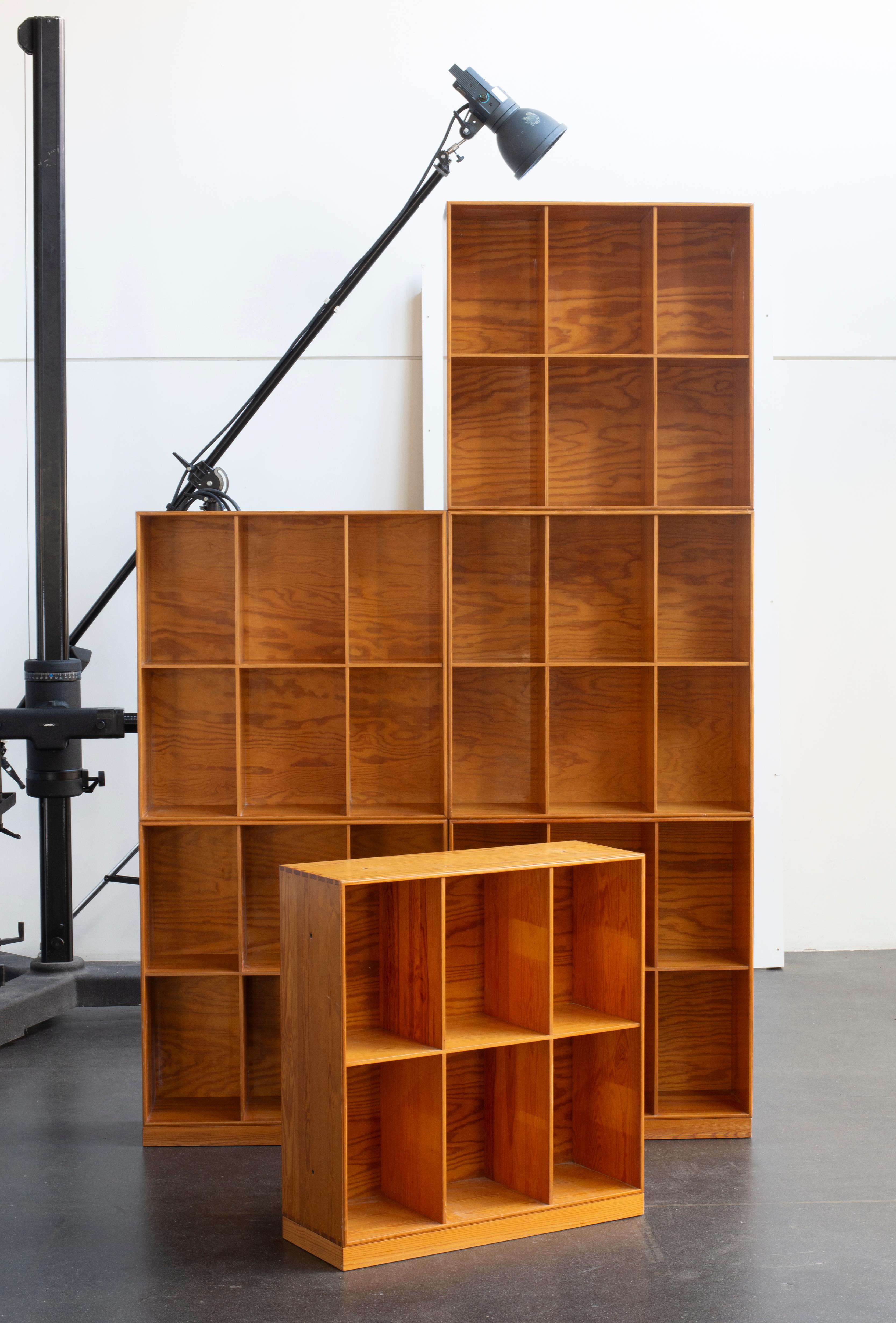 Scandinavian Modern Mogens Koch Bookcases in Pine for Rud. Rasmussen For Sale