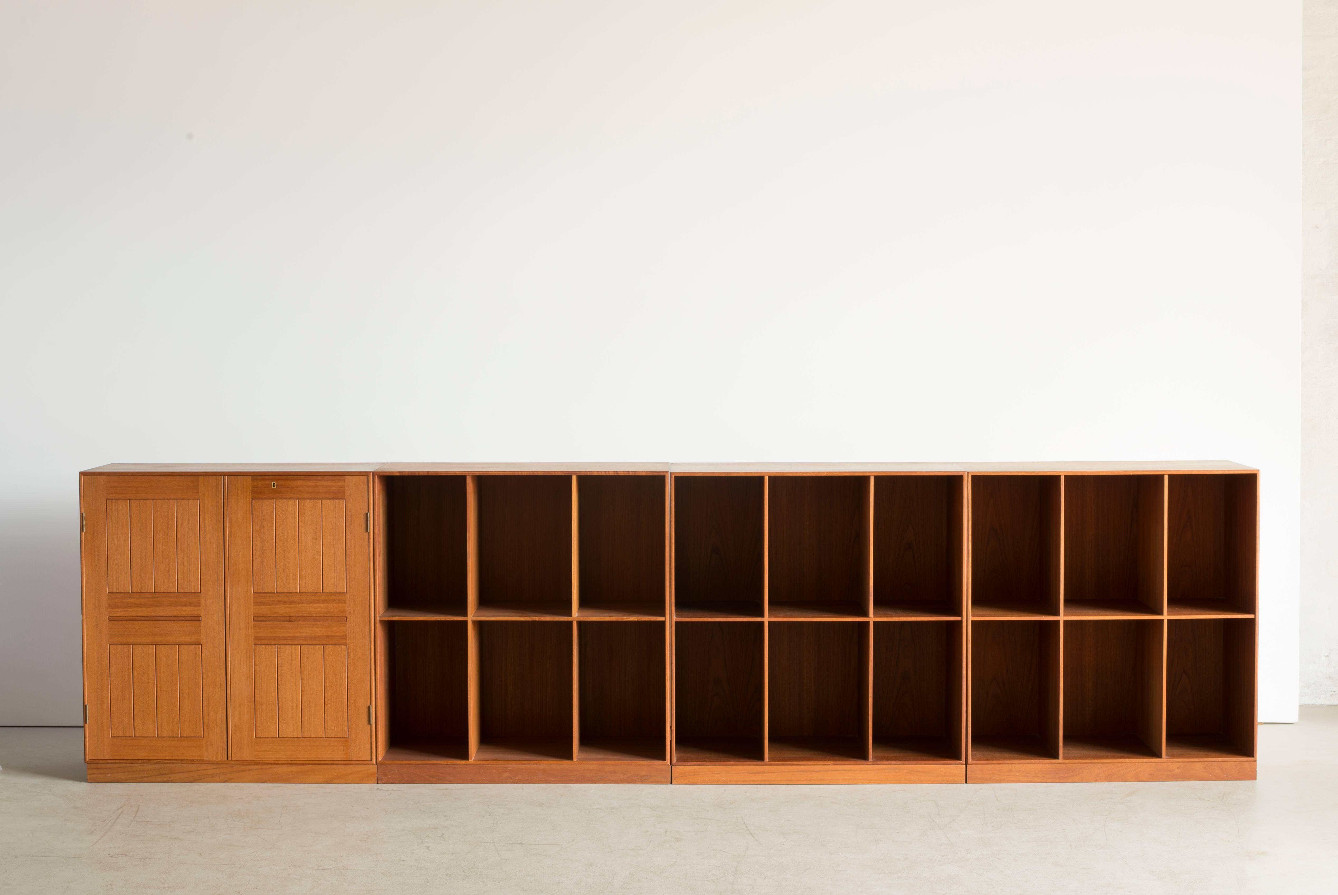 Scandinavian Modern Mogens Koch Bookcases in Teak for Rud. Rasmussen