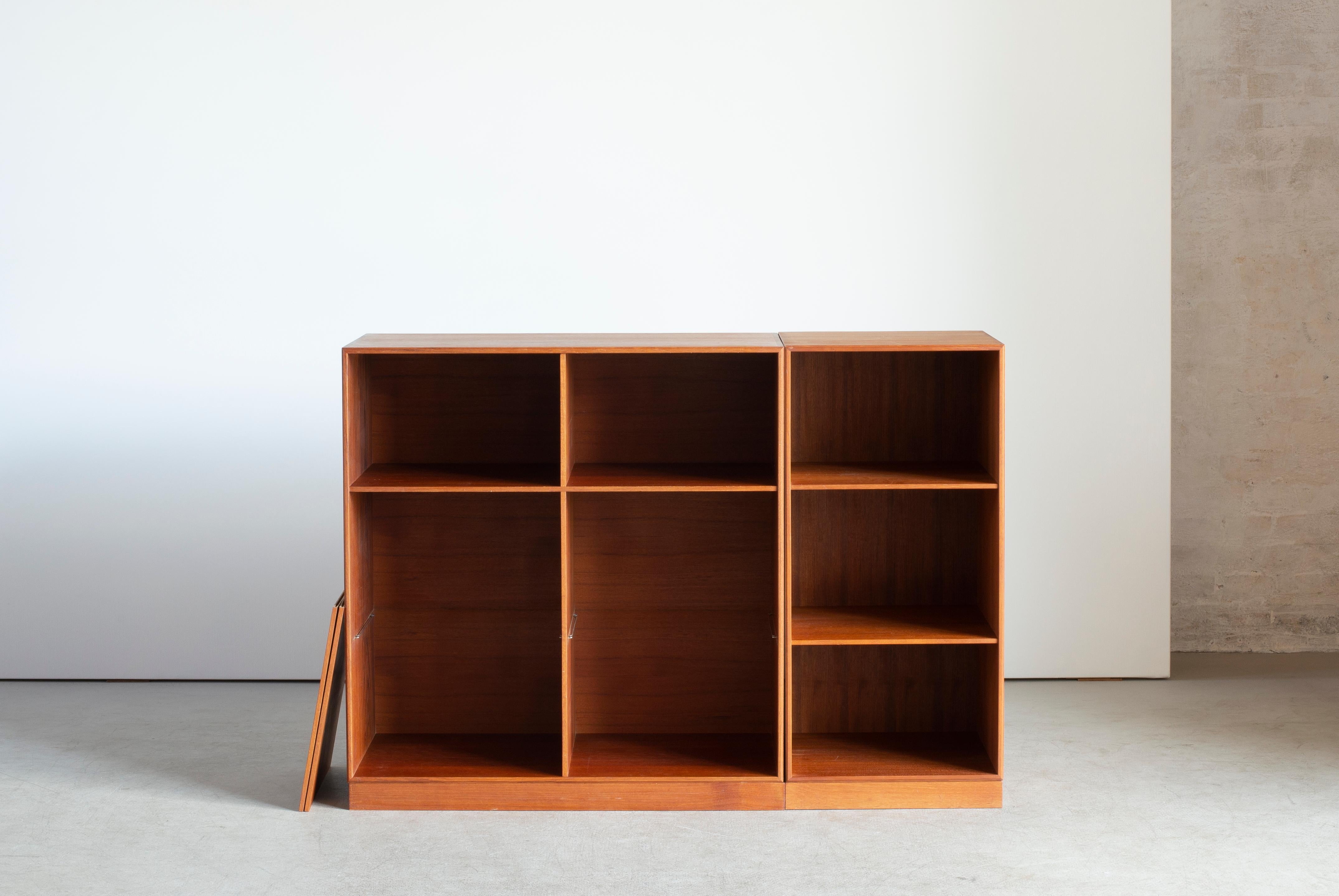 Scandinavian Modern Mogens Koch Bookcases in Teak for Rud Rasmussen For Sale