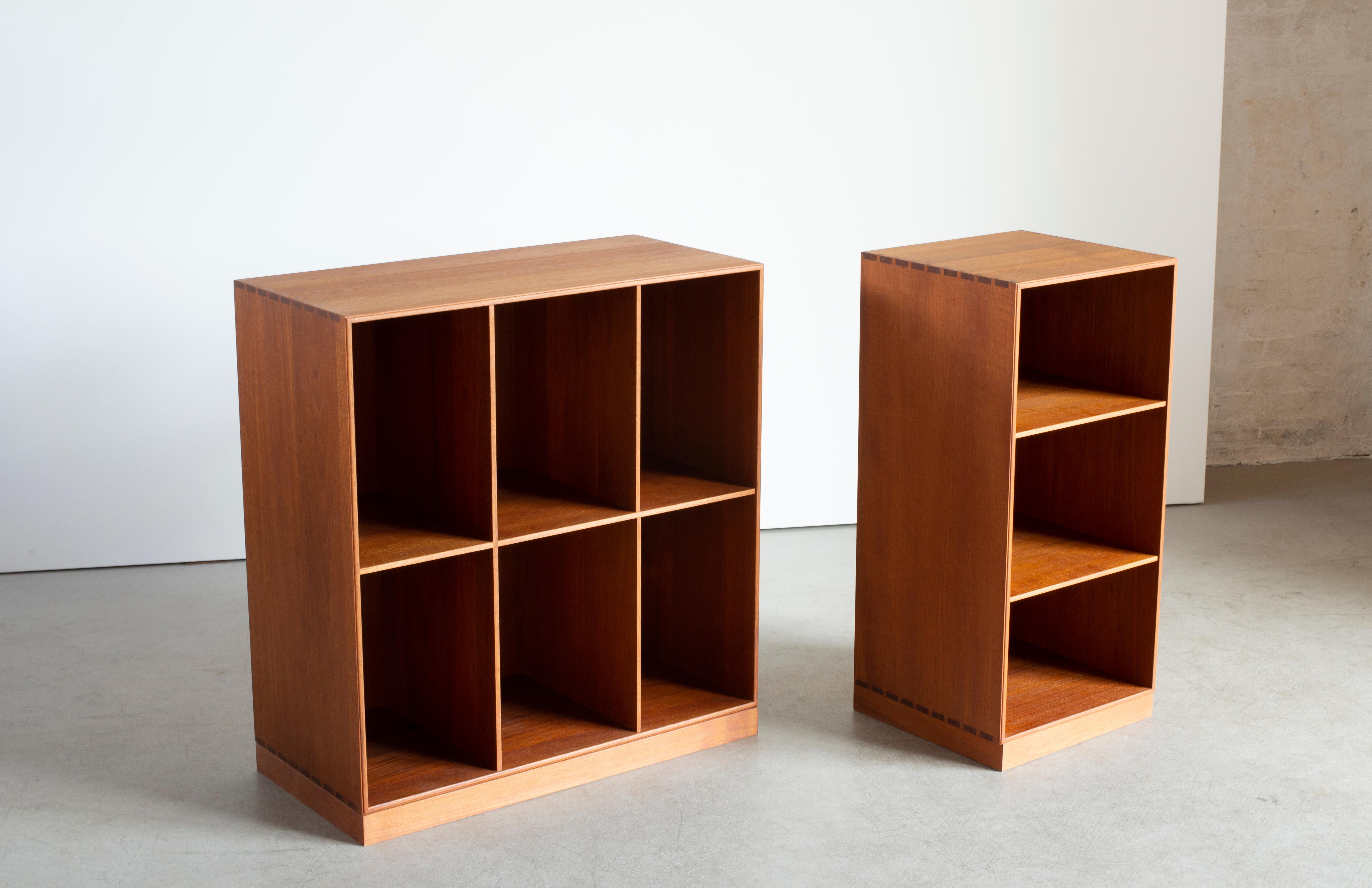 Oiled Mogens Koch Bookcases in Teak for Rud Rasmussen For Sale