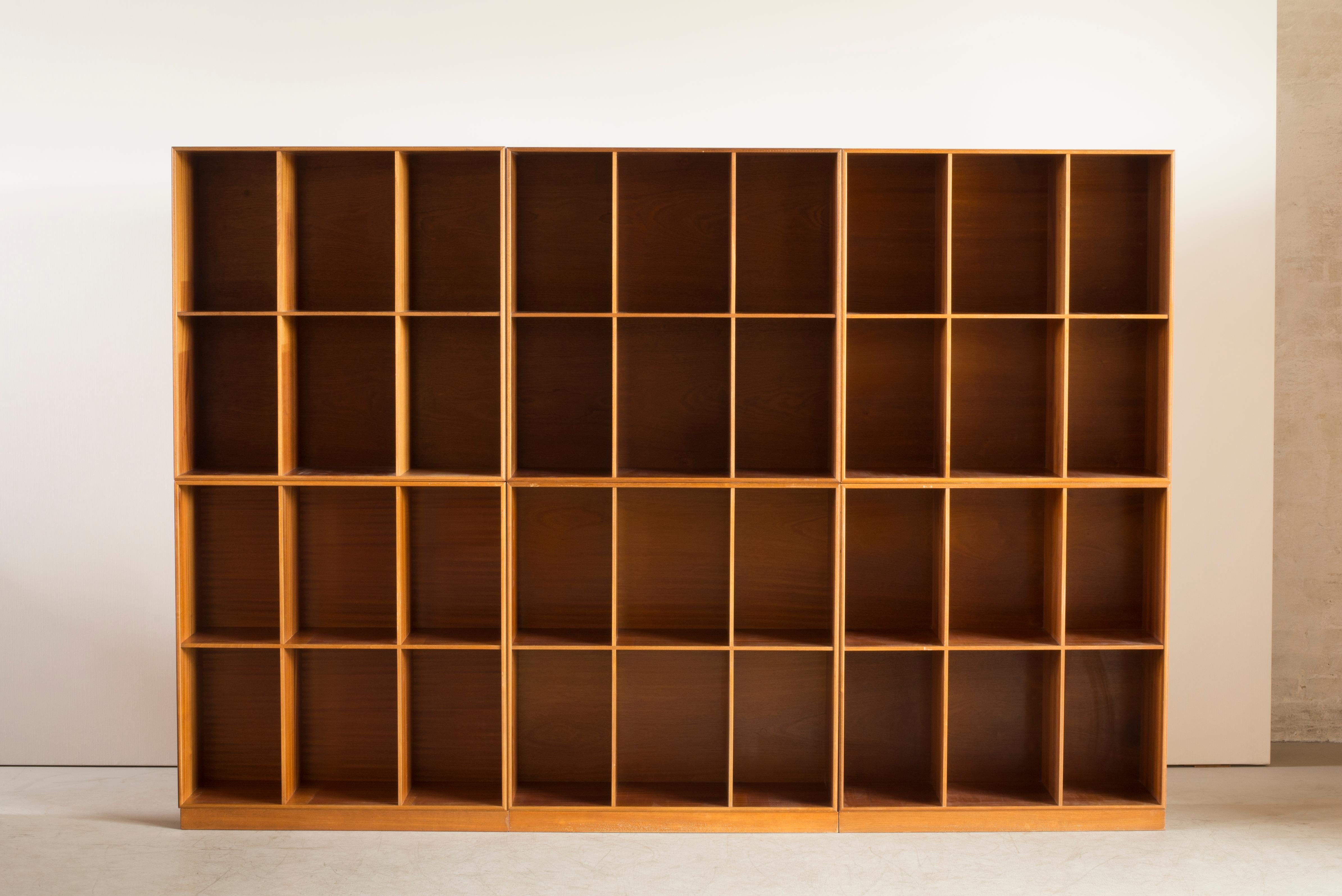 Lacquered Mogens Koch Bookcases of Mahogany for Rud. Rasmussen