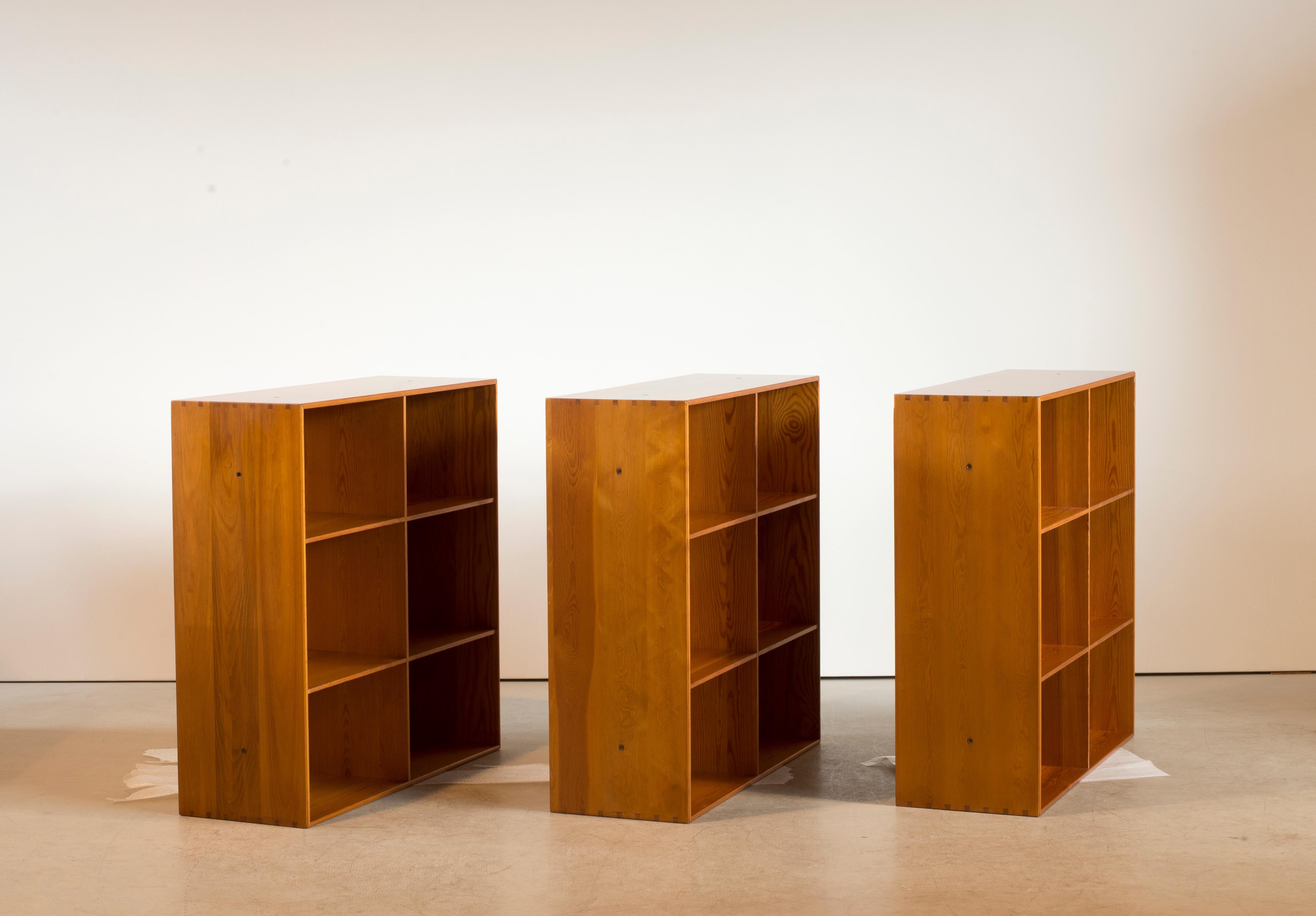Scandinavian Modern Mogens Koch Bookcases of Pine for Rud. Rasmussen
