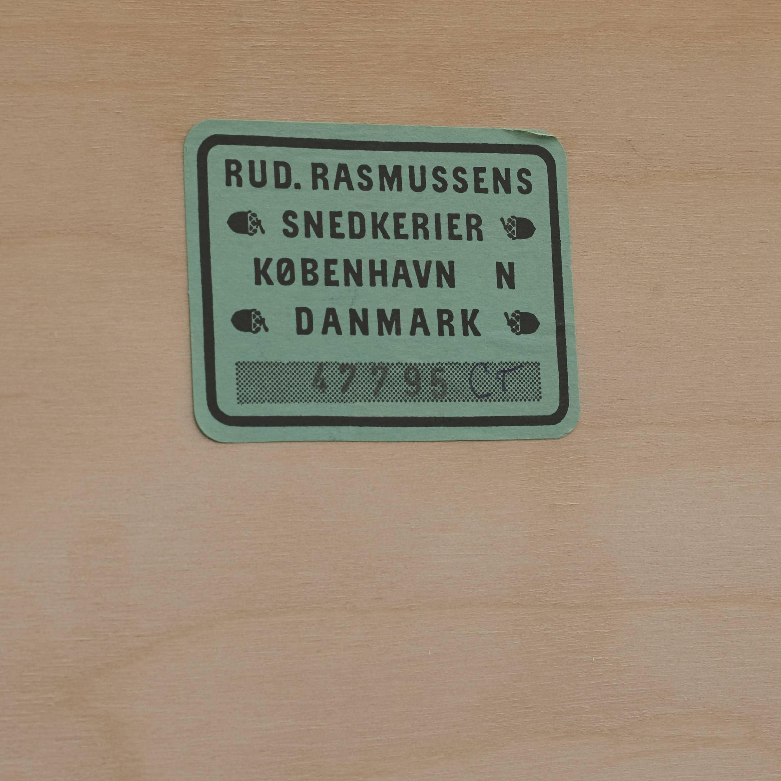 Mogens Koch Cabinet & Bookcase in Ash Wood by Cabinetmaker Rud, Rasmussen For Sale 1