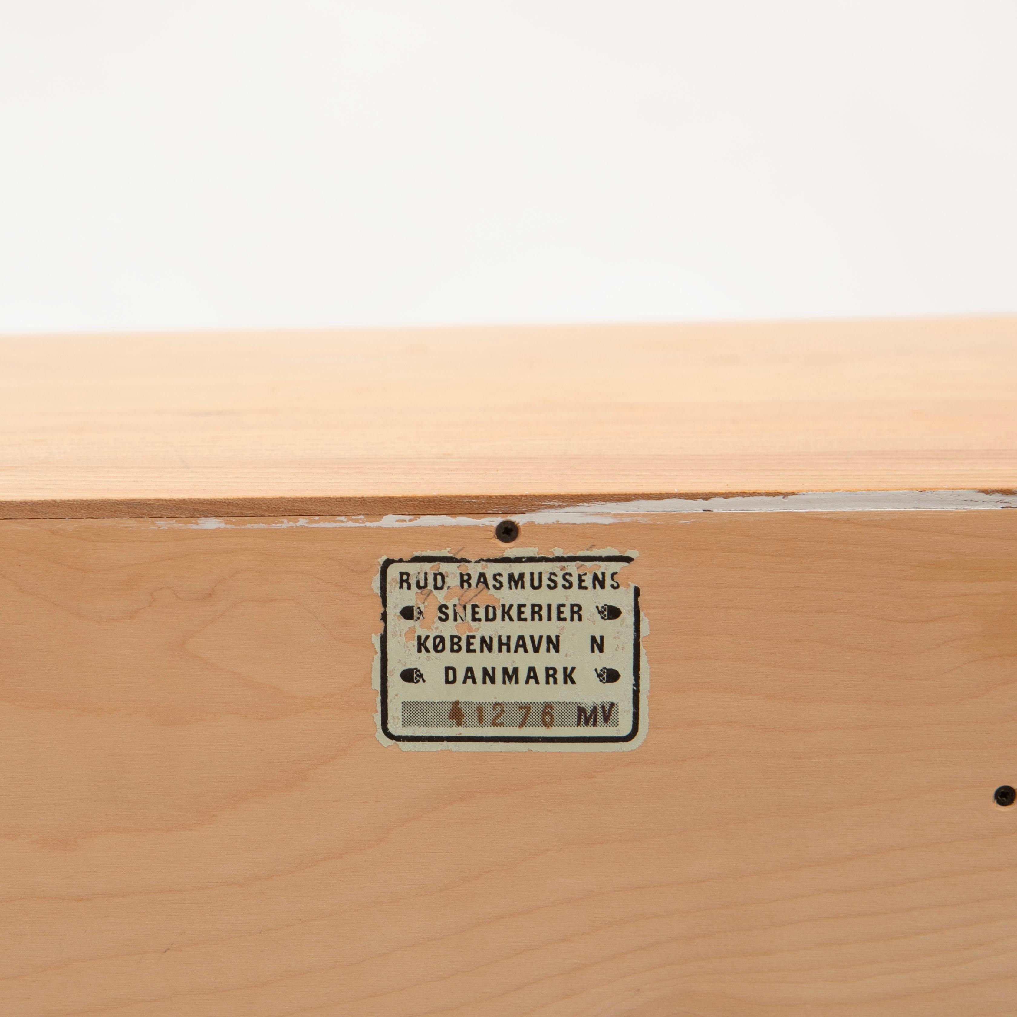 Mogens Koch Cabinet & Bookcase in Ash Wood by Cabinetmaker Rud, Rasmussen For Sale 4