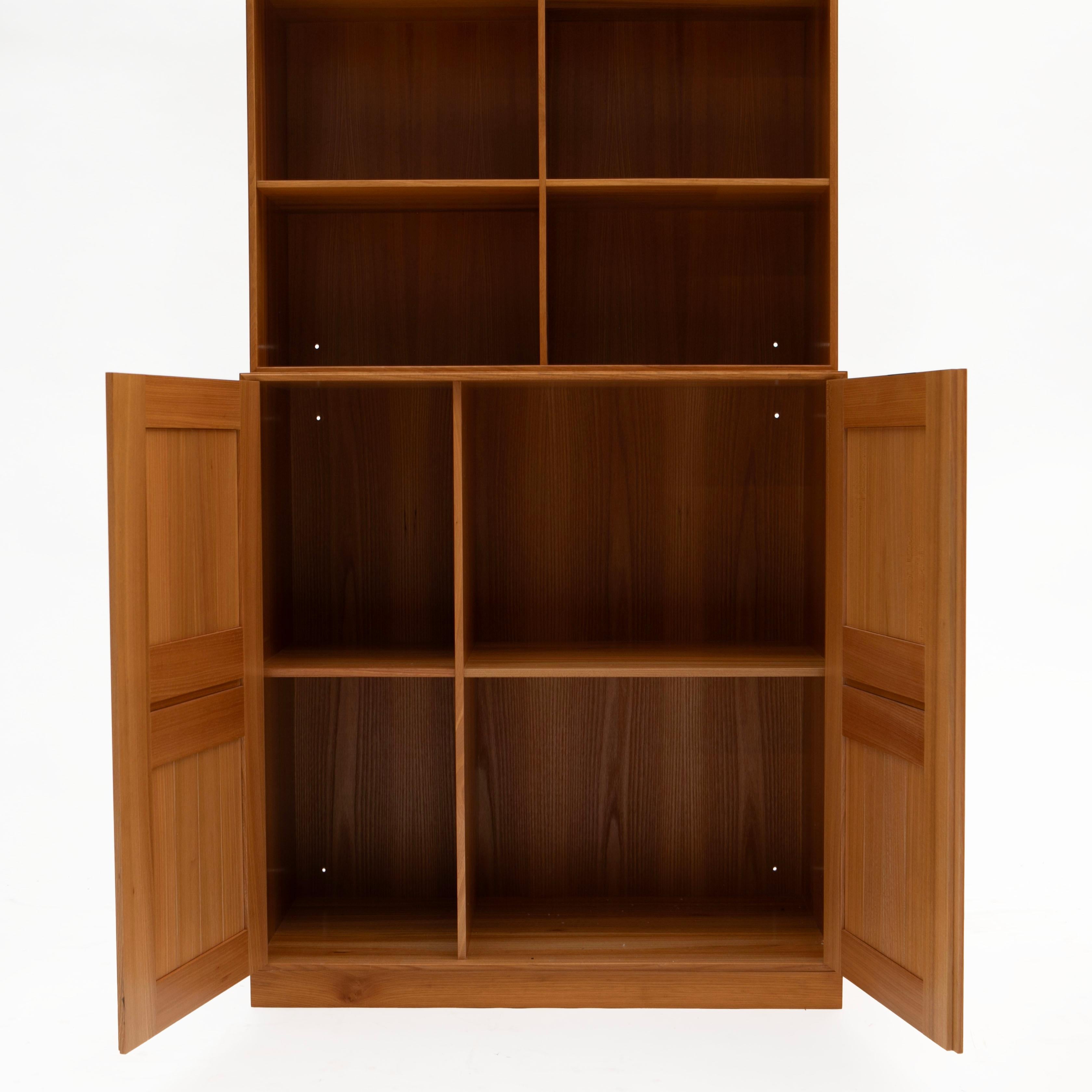 Scandinavian Modern Mogens Koch Cabinet & Bookcase in Ash Wood by Cabinetmaker Rud, Rasmussen For Sale