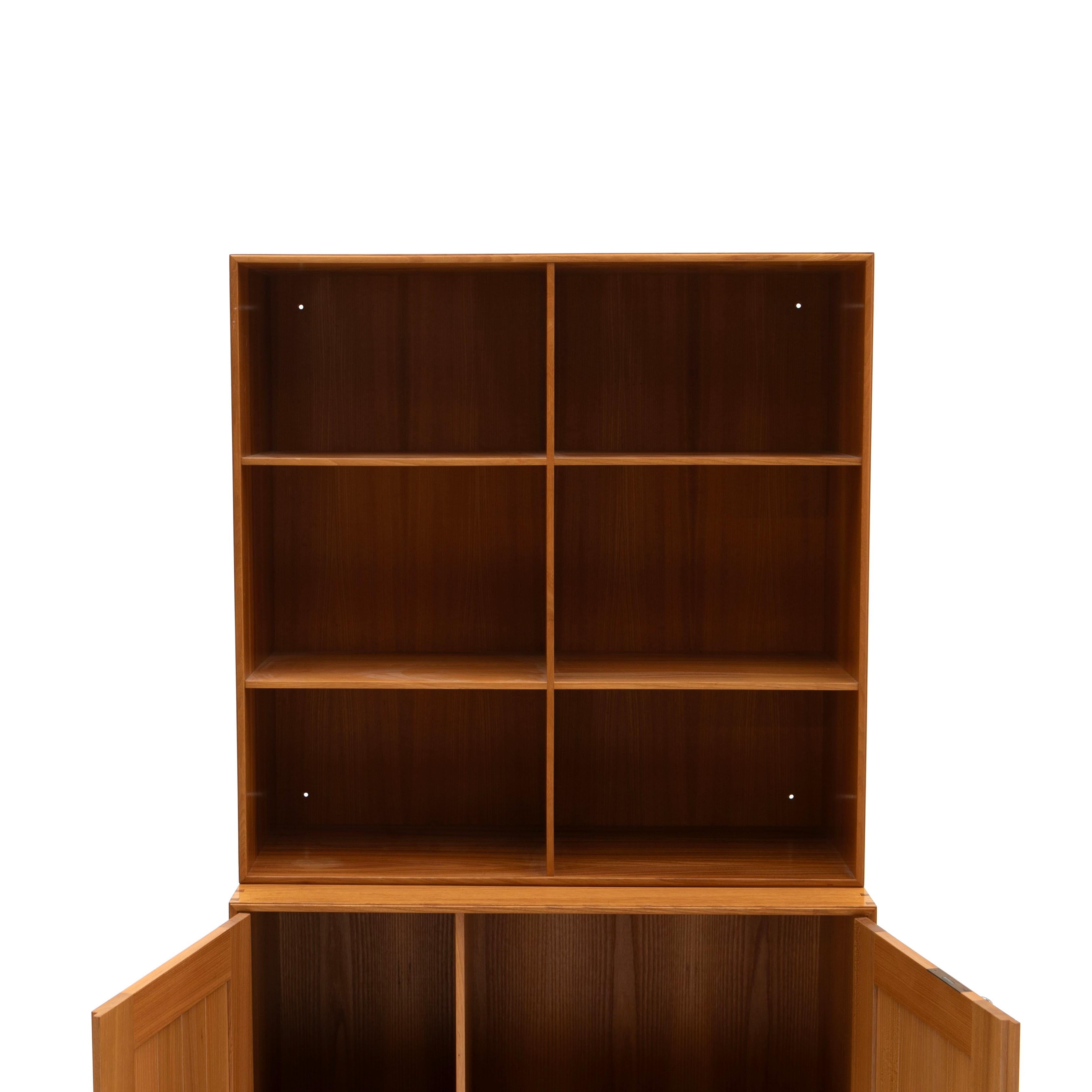 Danish Mogens Koch Cabinet & Bookcase in Ash Wood by Cabinetmaker Rud, Rasmussen For Sale