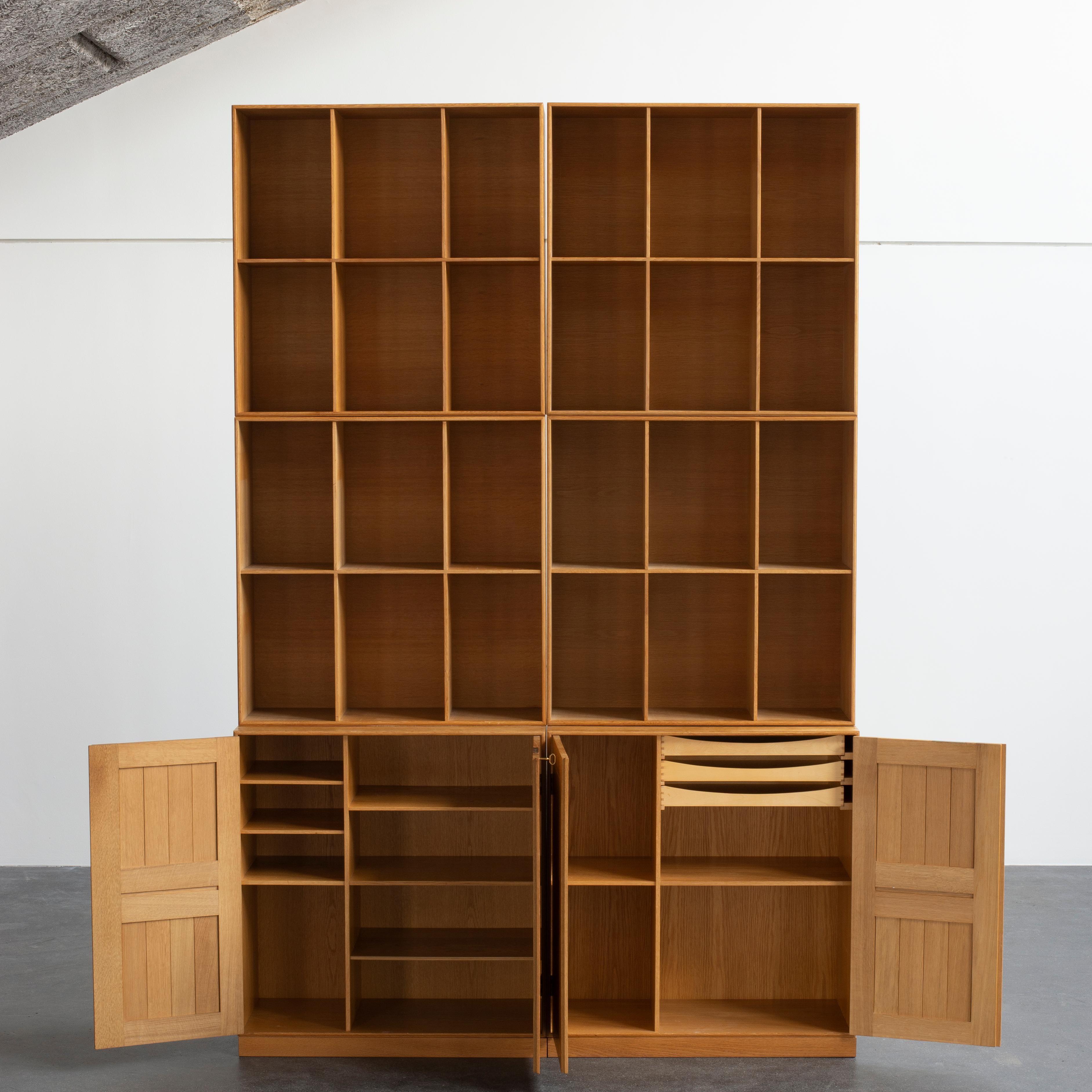 Scandinavian Modern Mogens Koch Cabinets and Bookcases in Oak for Rud. Rasmussen For Sale
