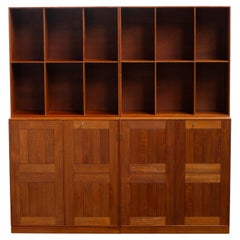 Armarios y librerías Mogens Koch de teca para Rud. Rasmussen