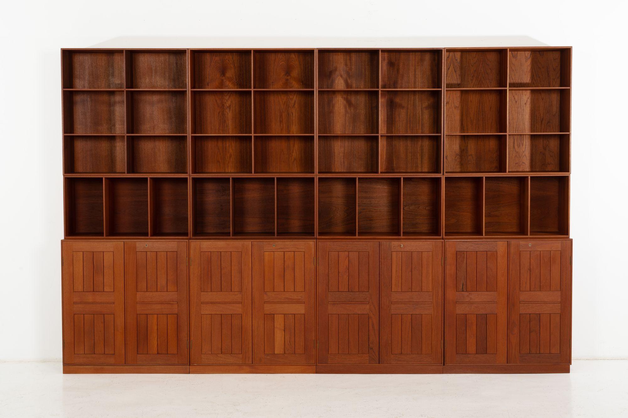 American Mogens Koch cabinets, Set of Twelve in Mahogany for Rud Rasmussen, Denmark, 1960