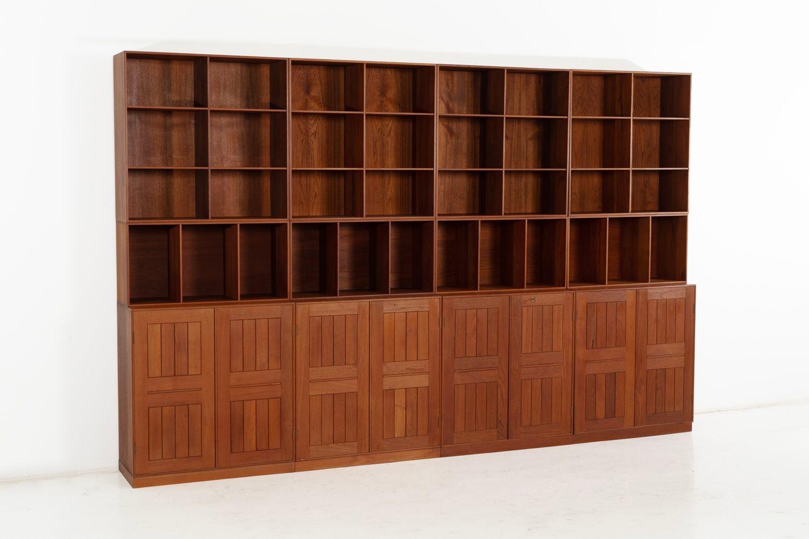 Scandinavian Modern Mogens Koch cabinets, Set of Twelve in Mahogany for Rud Rasmussen, Denmark, 1960