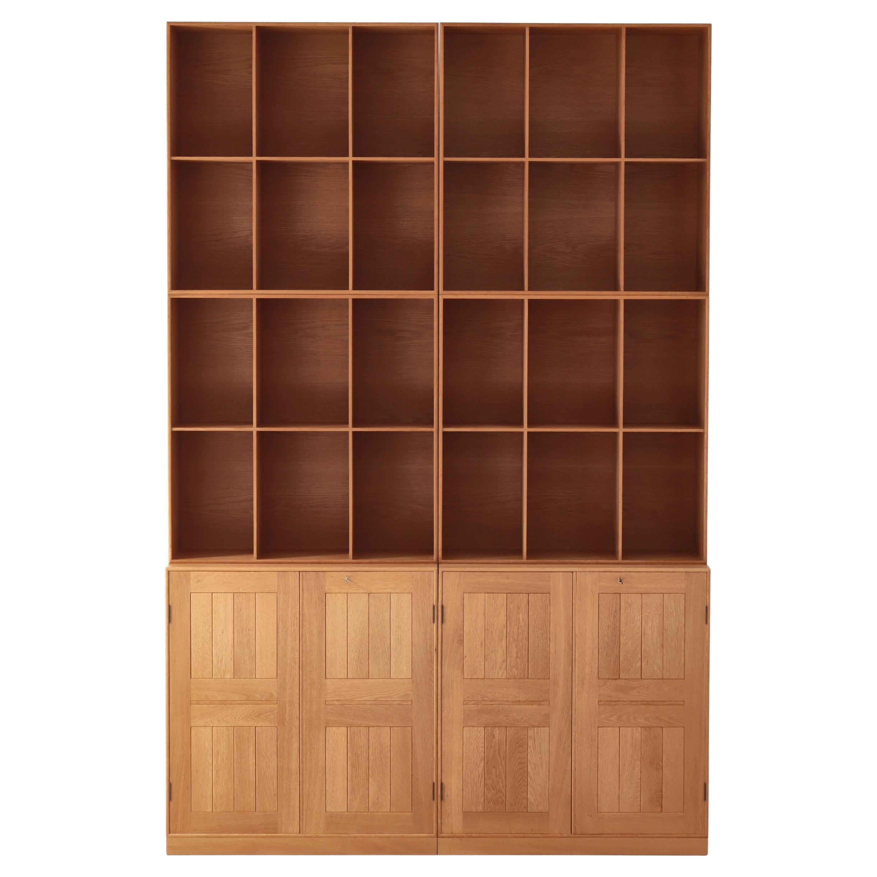 Sistema di librerie composite Mogens Koch in Oak massiccio, Rud Rasmussen, anni '50 in vendita