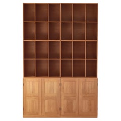 Mogens Koch Sistema compuesto de estanterías para libros en roble macizo, Rud Rasmussen, años 50