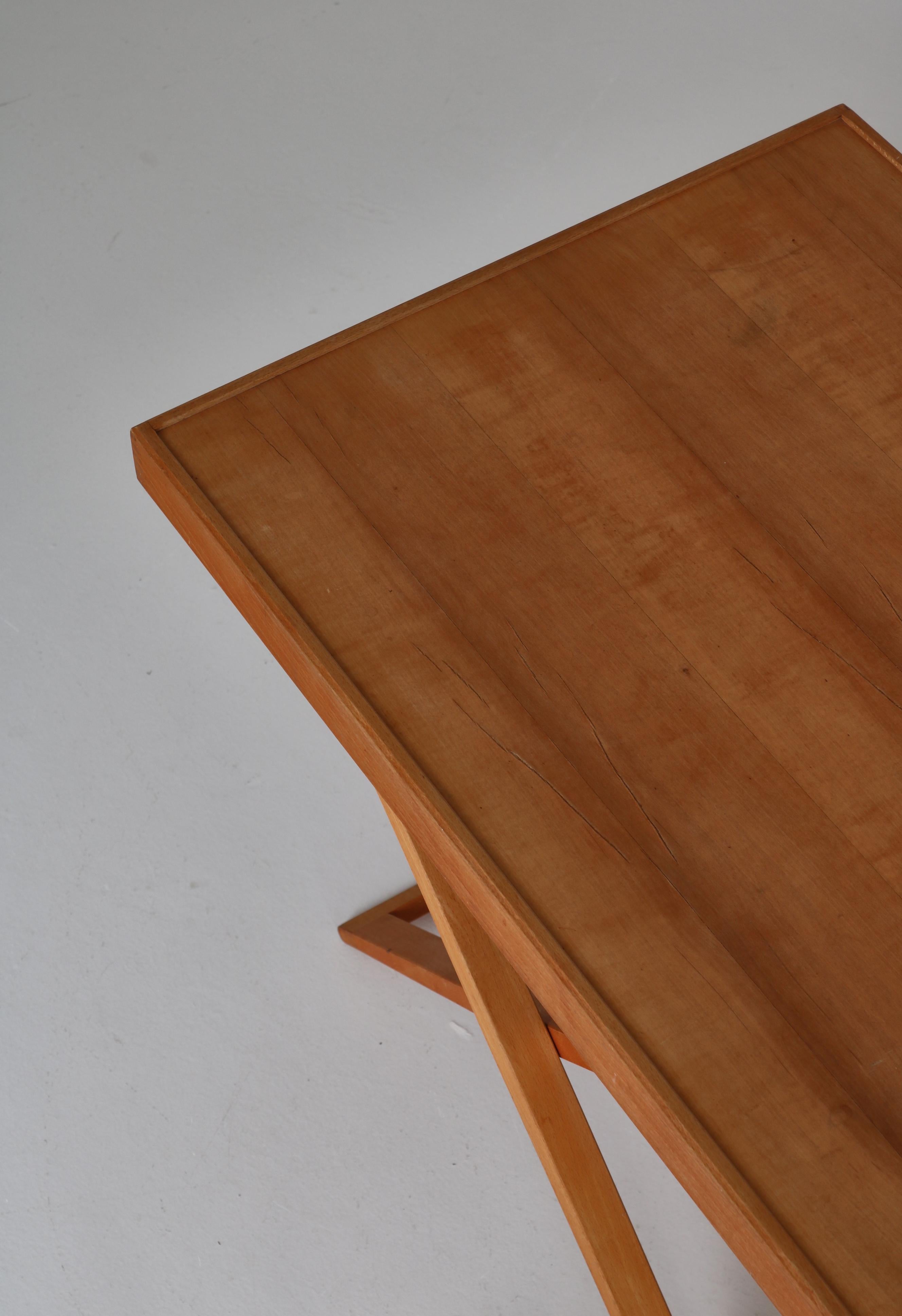Mogens Koch Danish Modern Folding Table Made at Rud Rasmussen, Copenhagen, 1960s 4