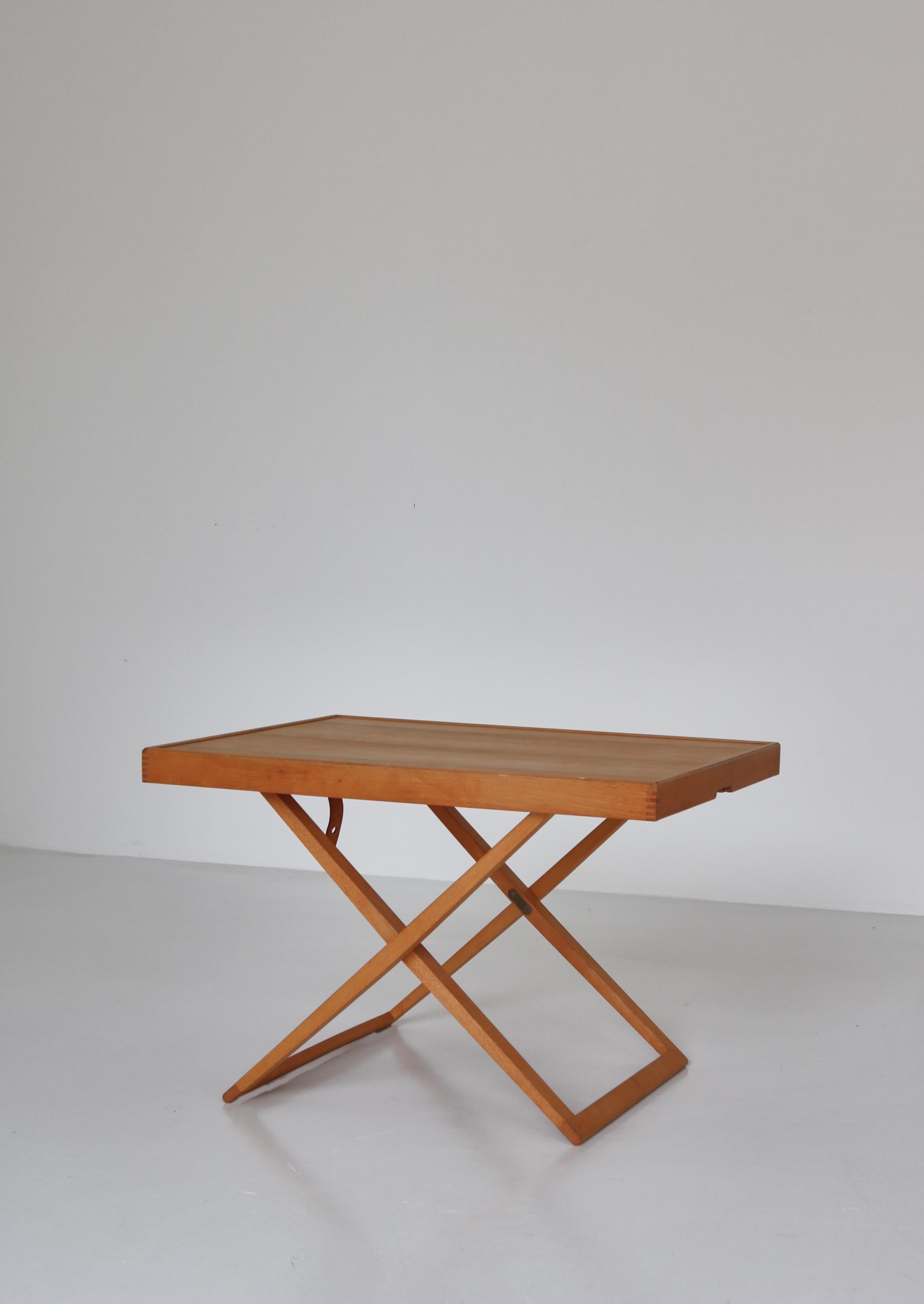 Mogens Koch Danish Modern Folding Table Made at Rud Rasmussen, Copenhagen, 1960s 6