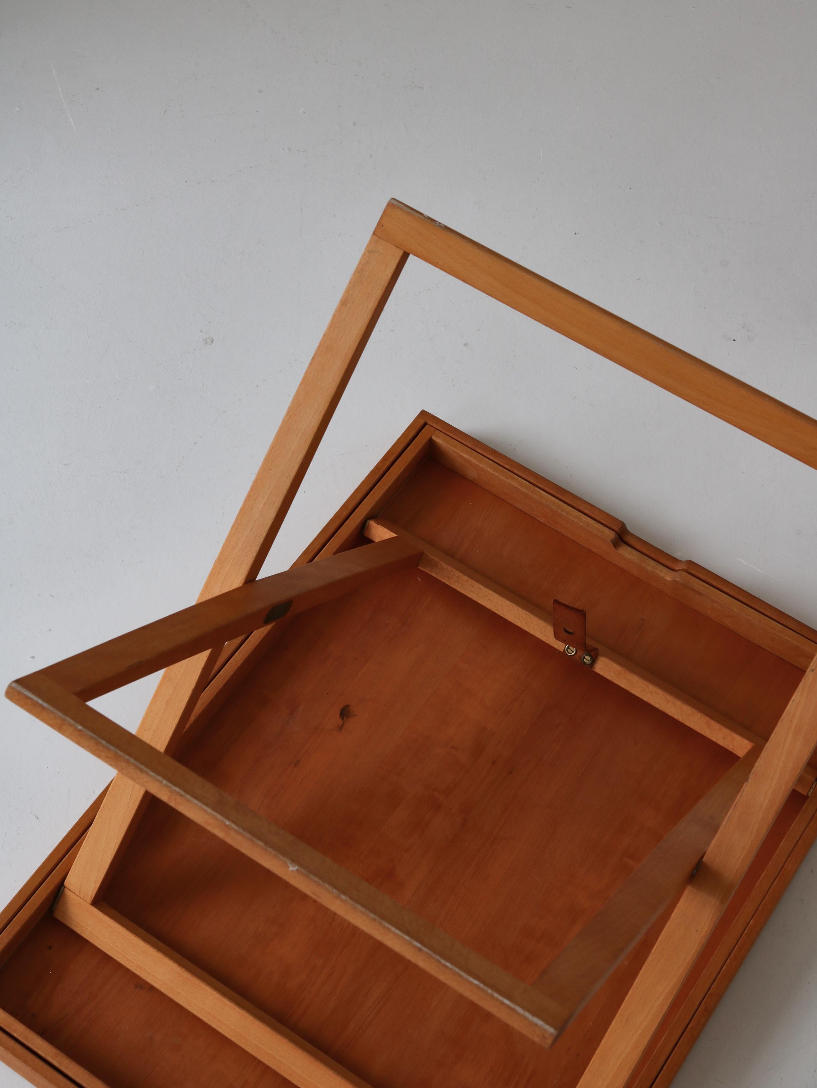 Mogens Koch Danish Modern Folding Table Made at Rud Rasmussen, Copenhagen, 1960s 8