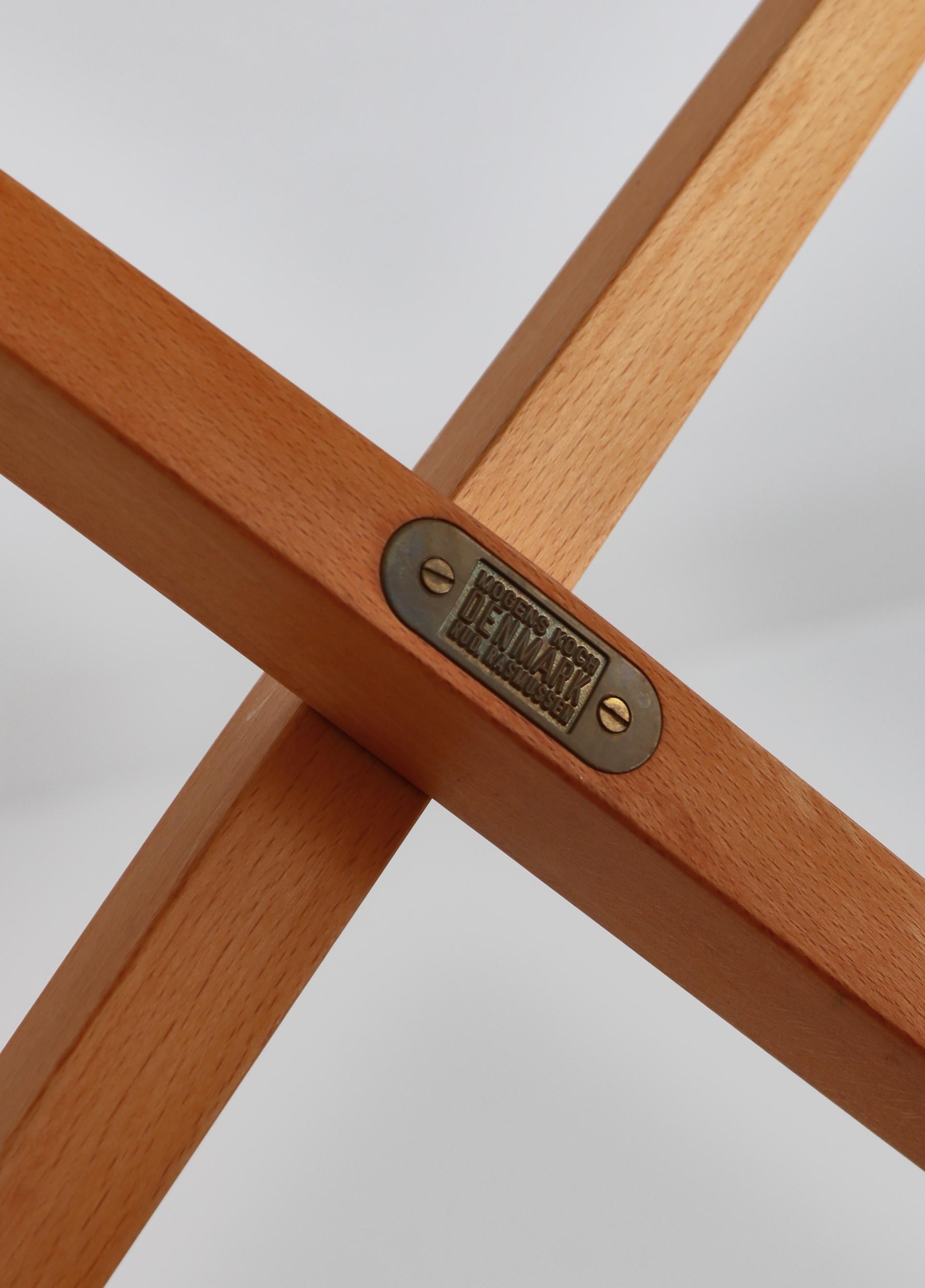 Mogens Koch Danish Modern Folding Table Made at Rud Rasmussen, Copenhagen, 1960s 12