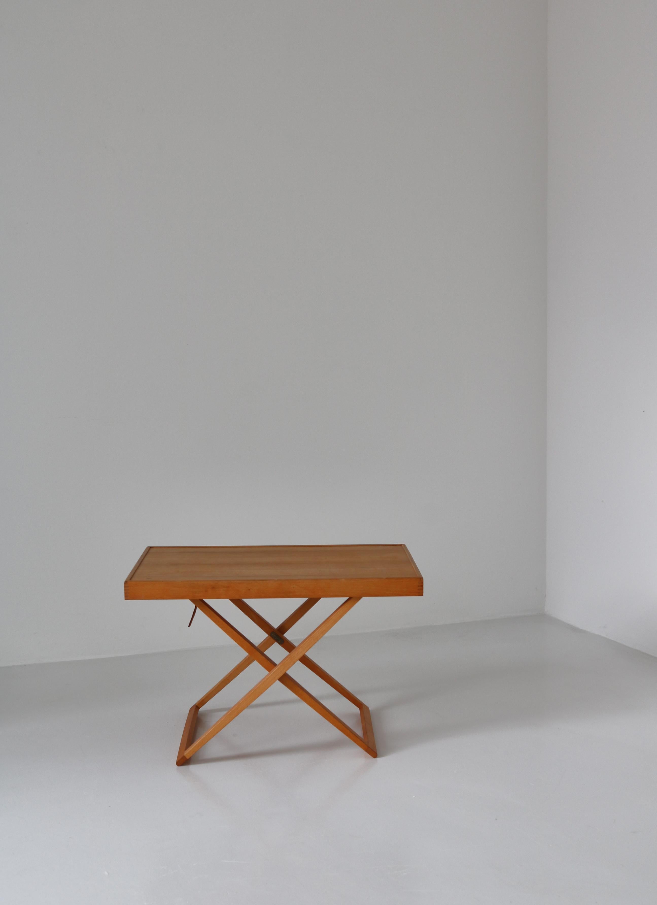 Scandinavian Modern Mogens Koch Danish Modern Folding Table Made at Rud Rasmussen, Copenhagen, 1960s