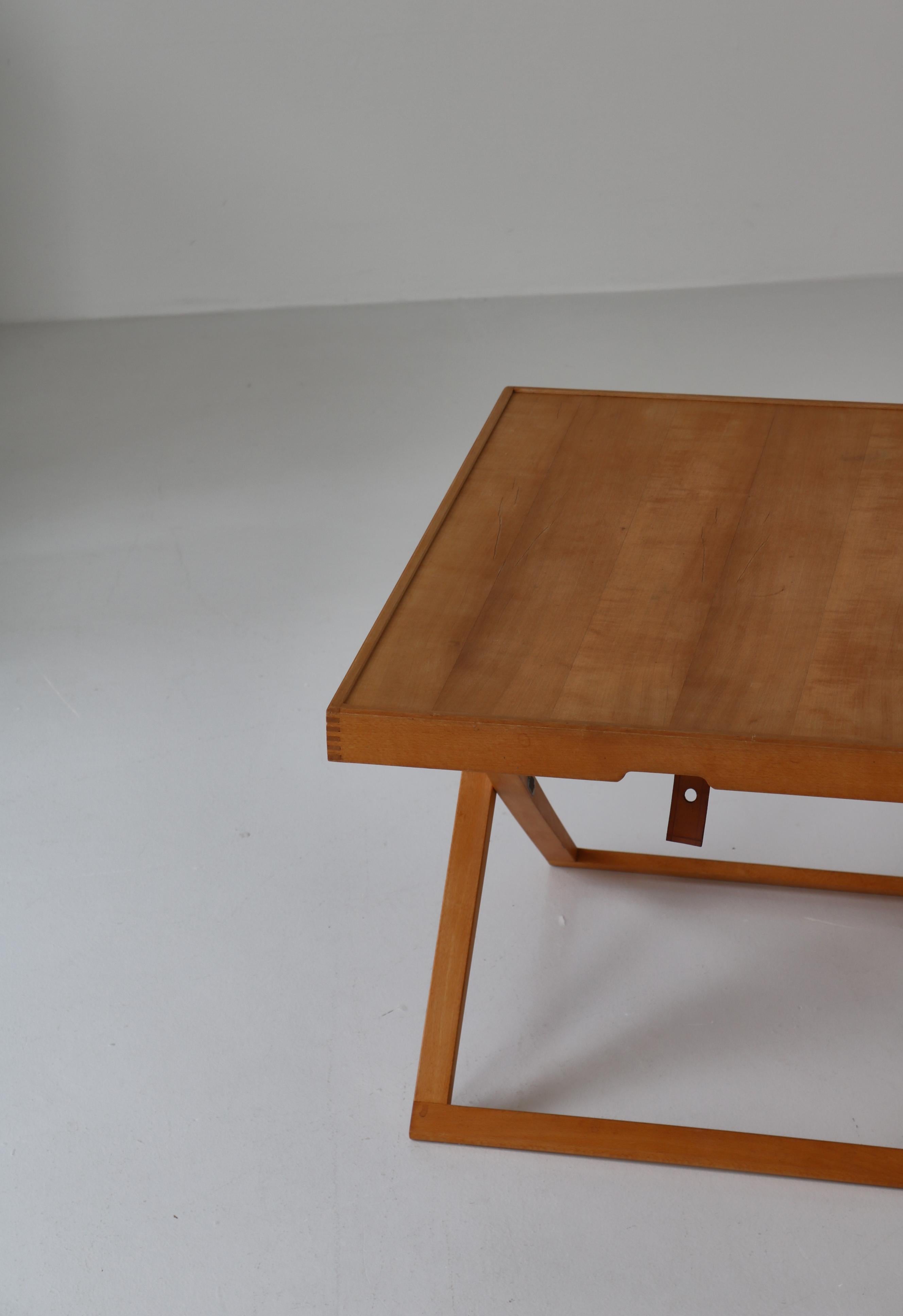 Mogens Koch Danish Modern Folding Table Made at Rud Rasmussen, Copenhagen, 1960s In Good Condition In Odense, DK