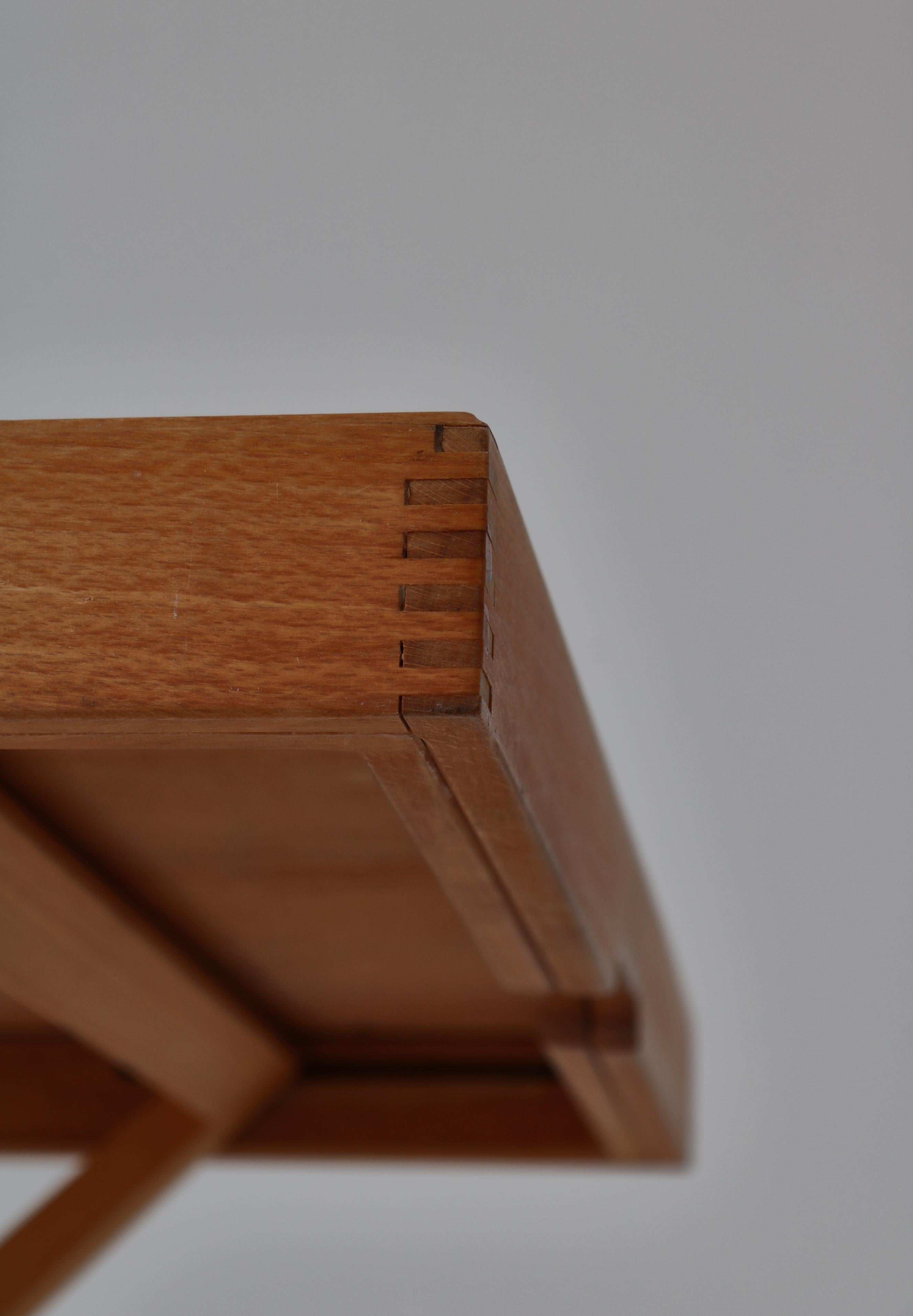 Brass Mogens Koch Danish Modern Folding Table Made at Rud Rasmussen, Copenhagen, 1960s