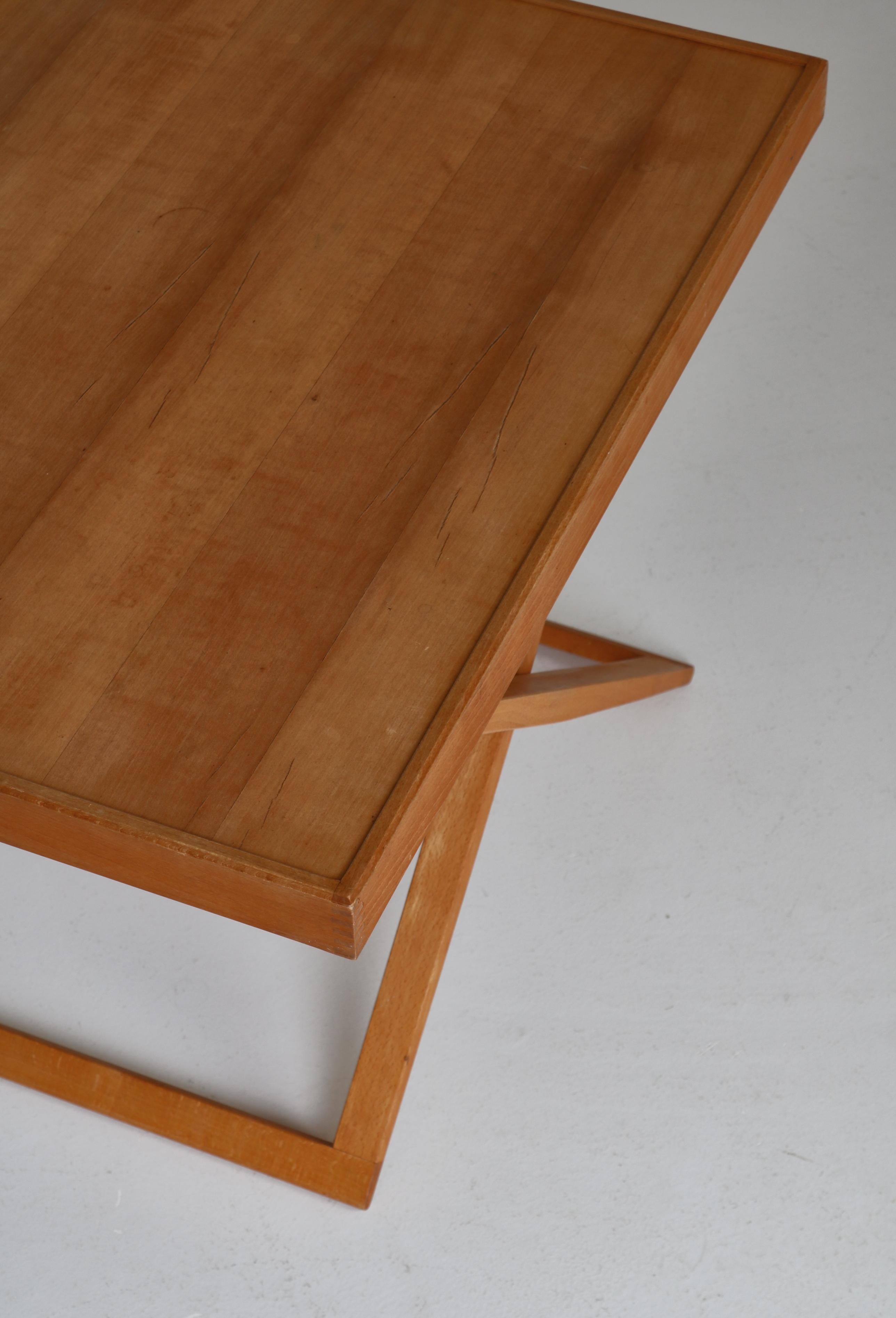 Mogens Koch Danish Modern Folding Table Made at Rud Rasmussen, Copenhagen, 1960s 2