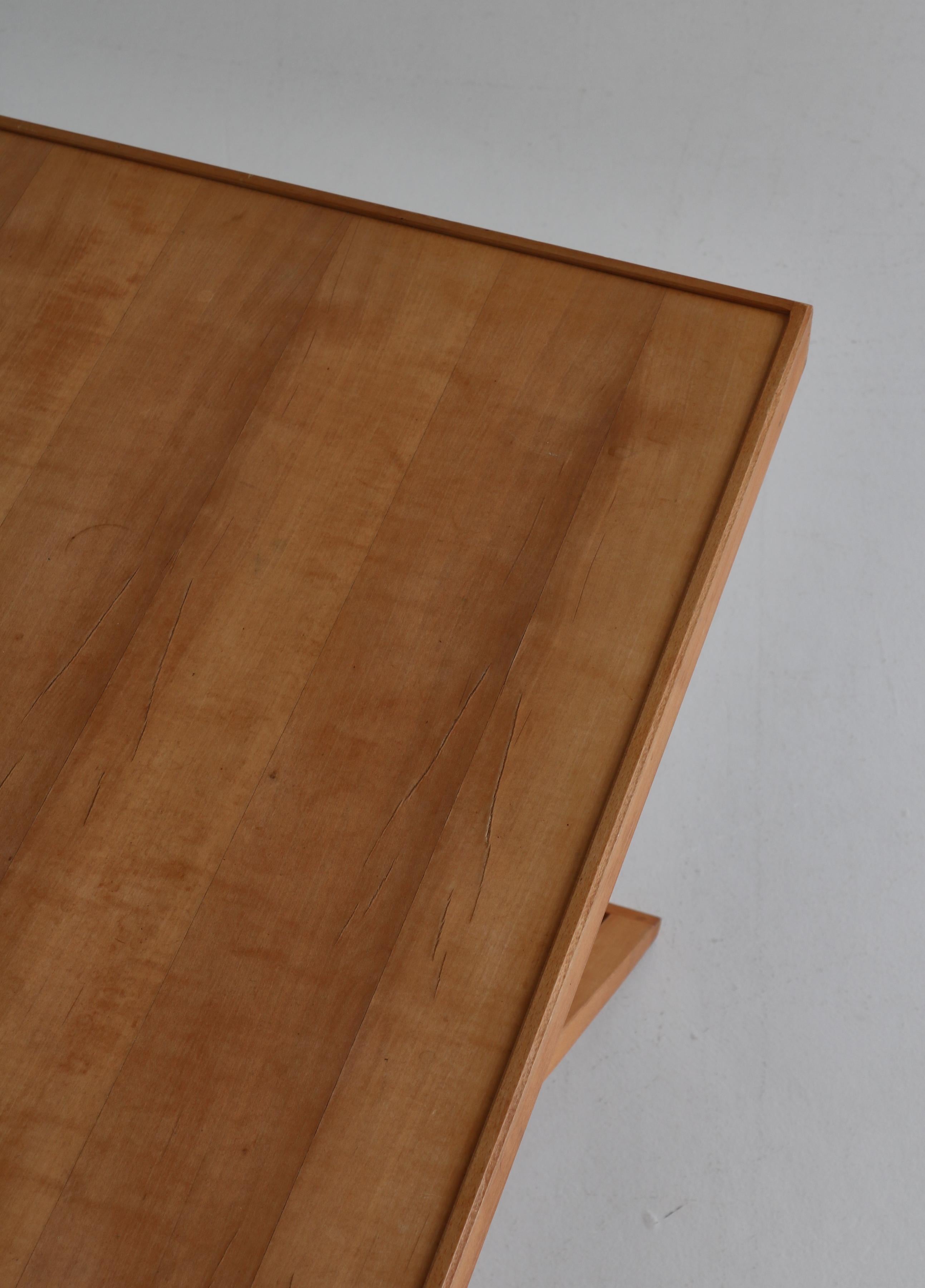 Mogens Koch Danish Modern Folding Table Made at Rud Rasmussen, Copenhagen, 1960s 3