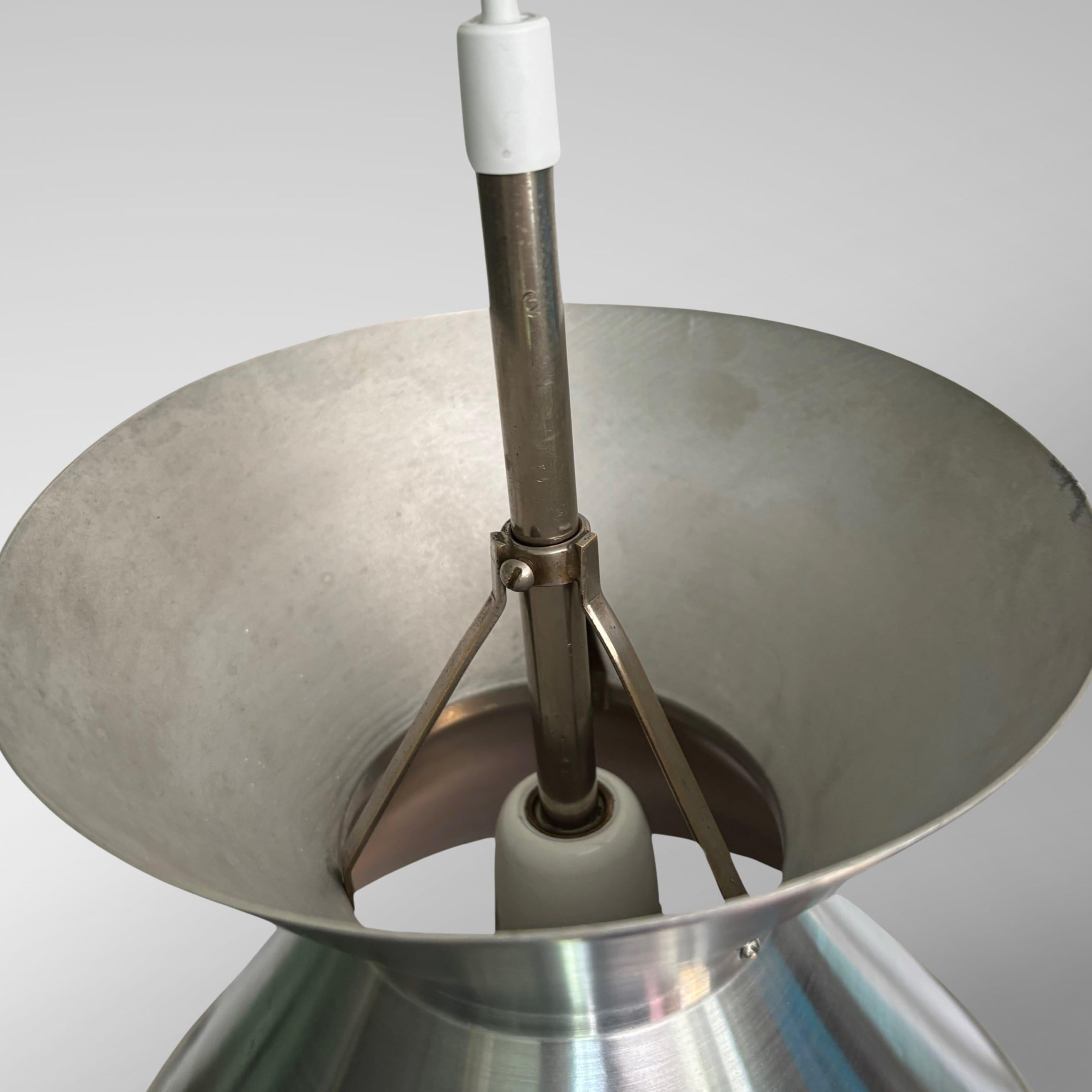 Mid-20th Century Mogens Koch double cone Laboratory pendant lamp, Louis Poulsen, Denmark, 1950s For Sale