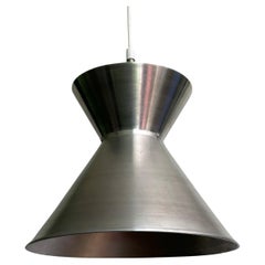 Vintage Mogens Koch double cone Laboratory pendant lamp, Louis Poulsen, Denmark, 1950s