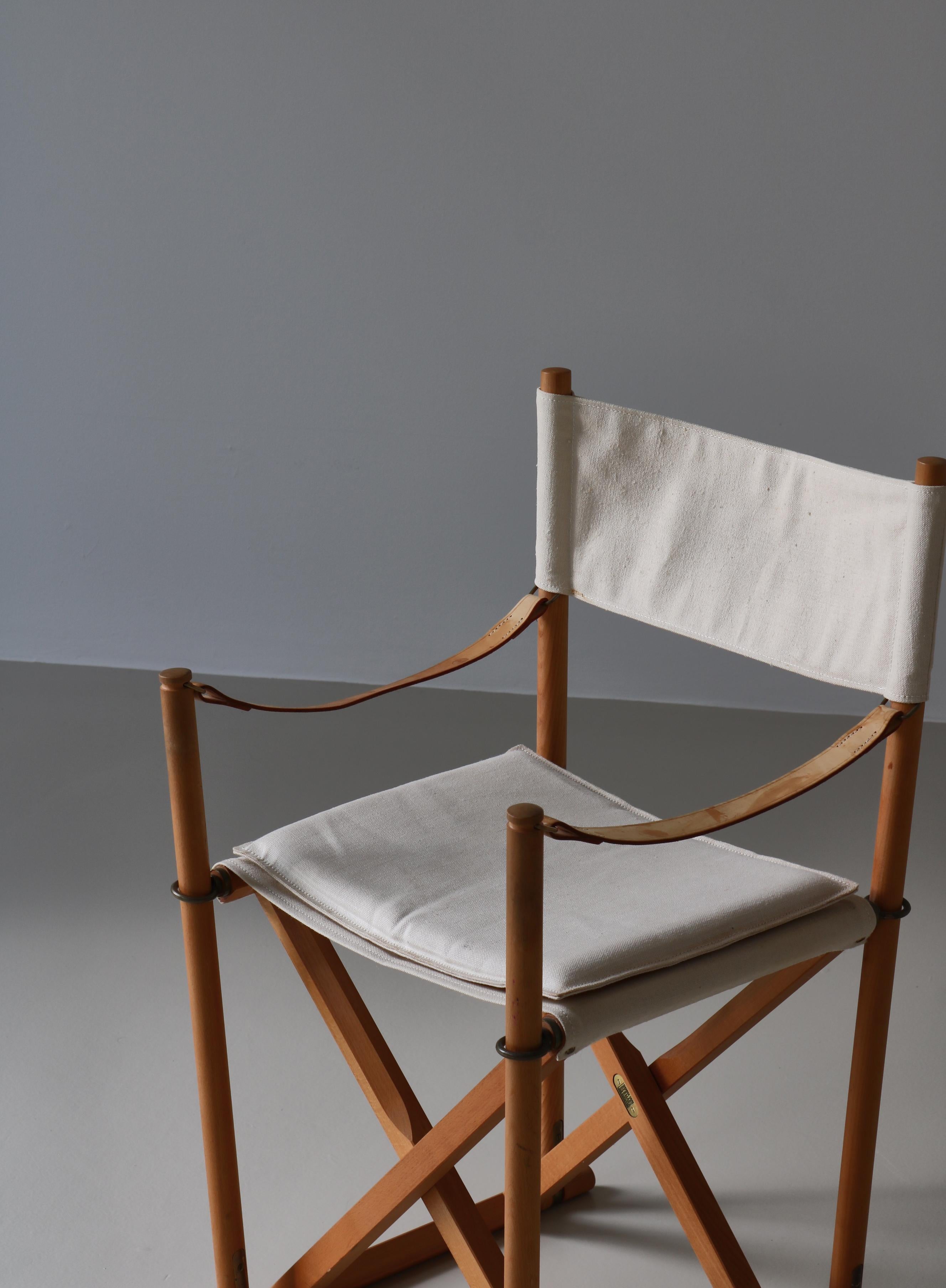 Mogens Koch Folding Chairs MK-16 in Beech & Canvas, Rud Rasmussen, Copenhagen 4
