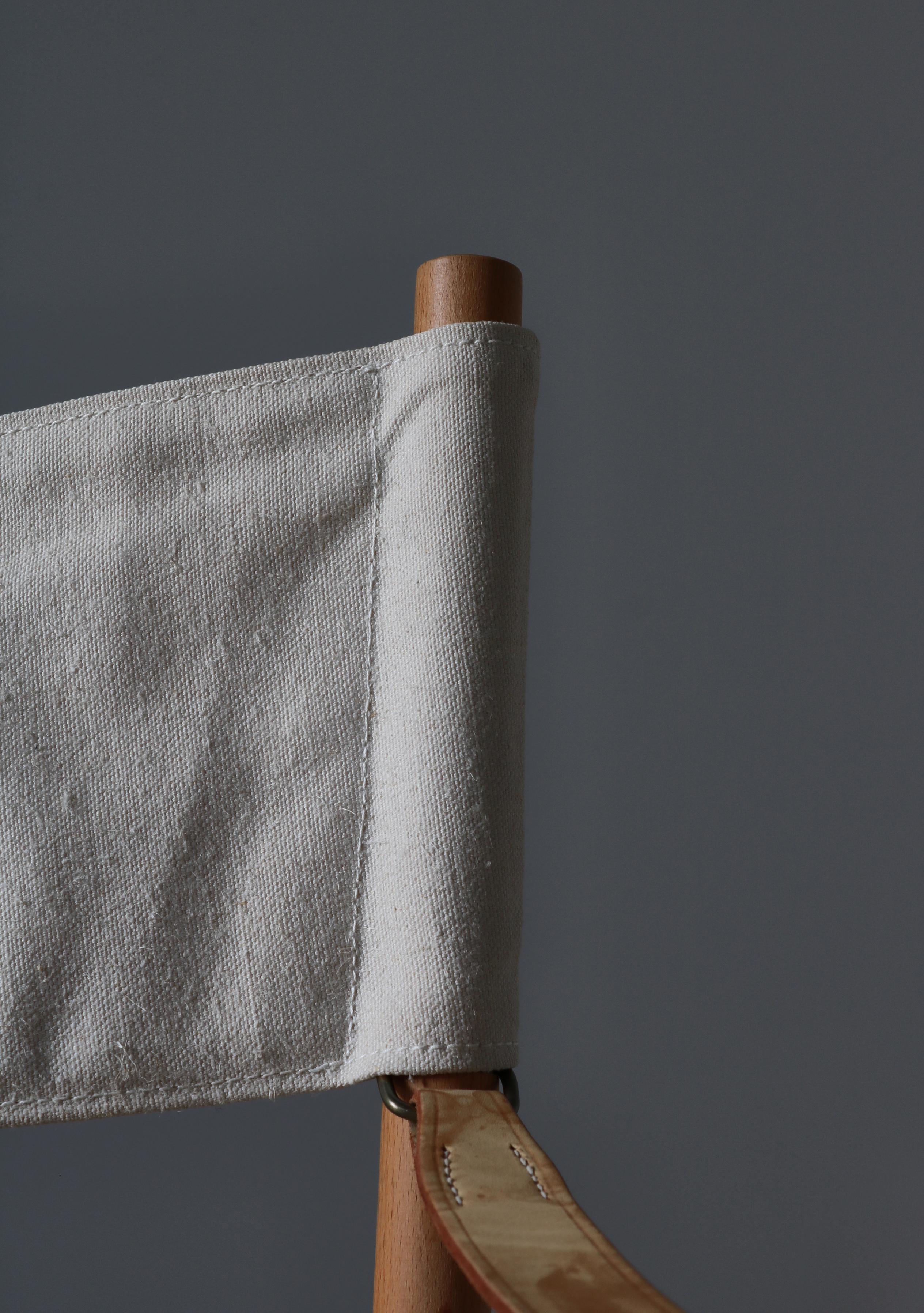 Mogens Koch Folding Chairs MK-16 in Beech & Canvas, Rud Rasmussen, Copenhagen 6