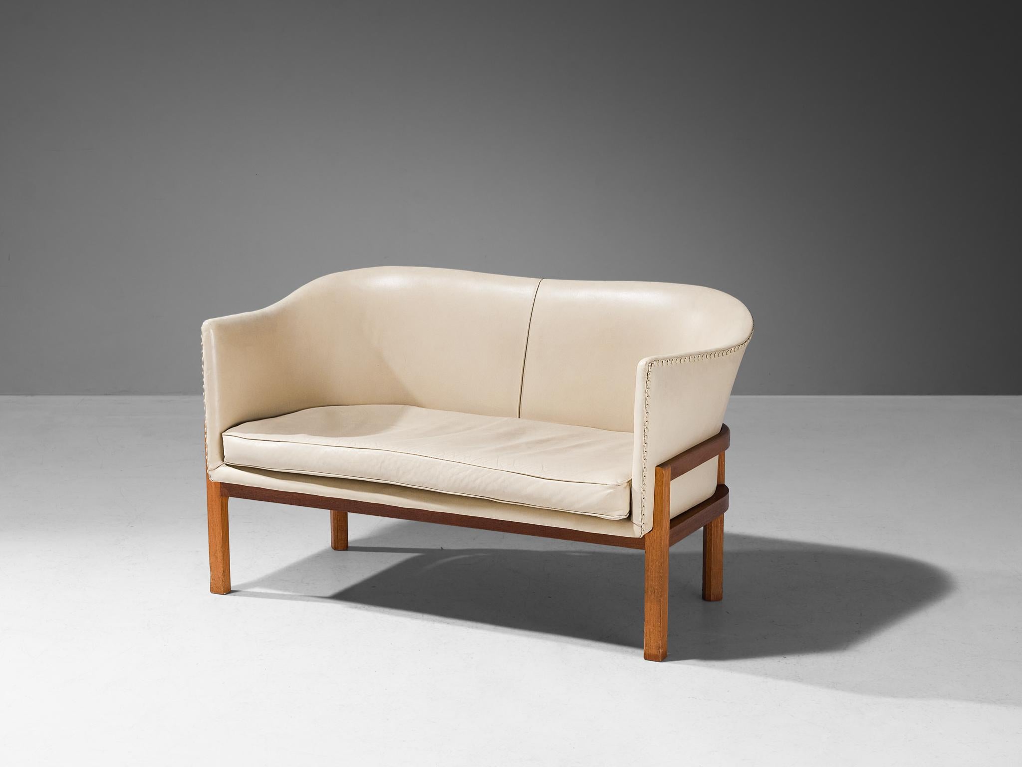 Scandinavian Modern Mogens Koch for Ivan Schlechter 'Kamin' Living Room Set in Leather