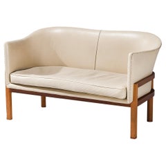 Mogens Koch for Ivan Schlechter 'MK52' Sofa in Leather and Mahogany
