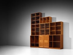 Mogens Koch für Rud Radmussen Modulares Bücherregal in Mahagoni