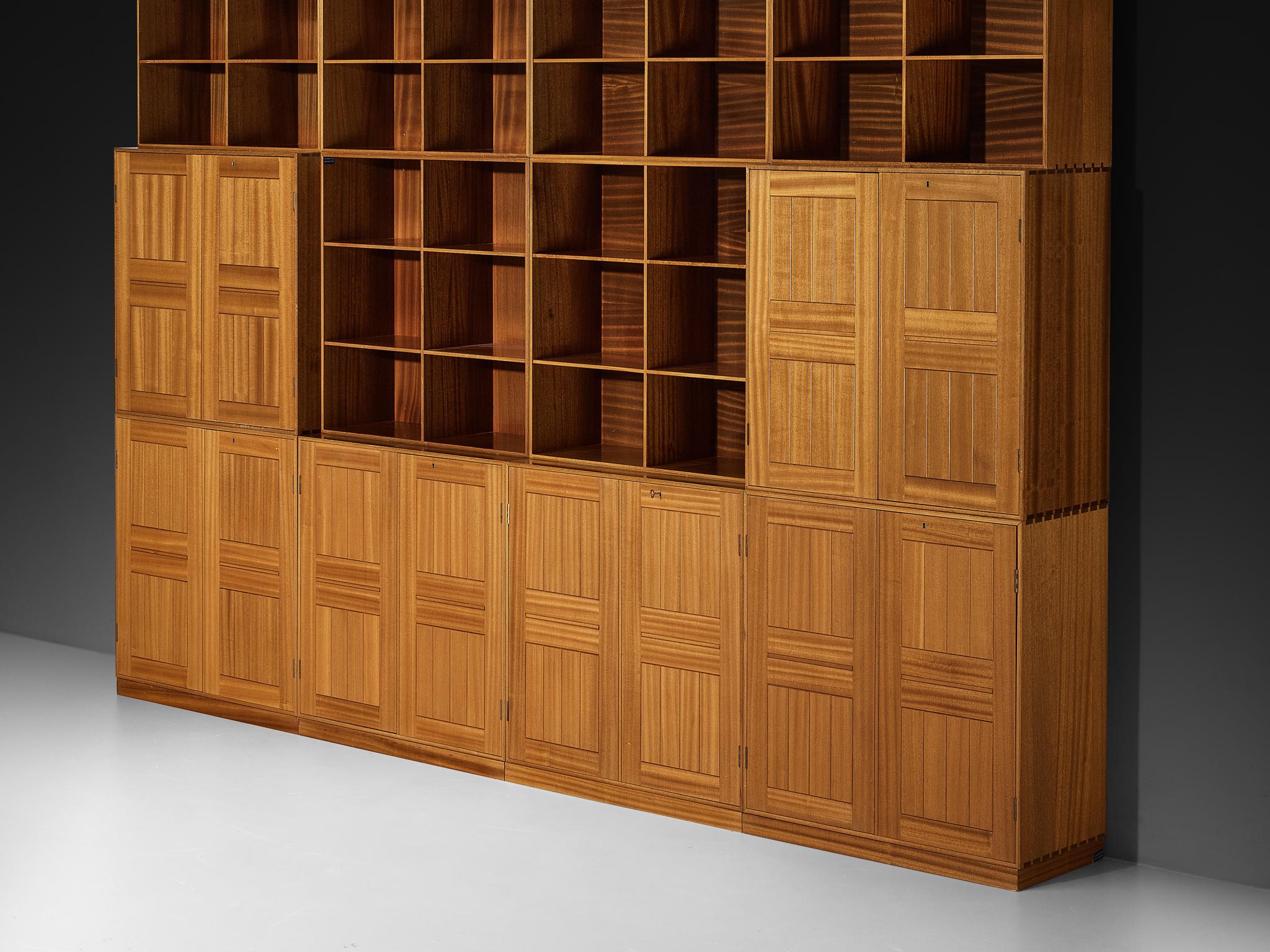Mogens Koch für Rud Radmussen Modulares Bücherregal in Mahagoni im Angebot 3