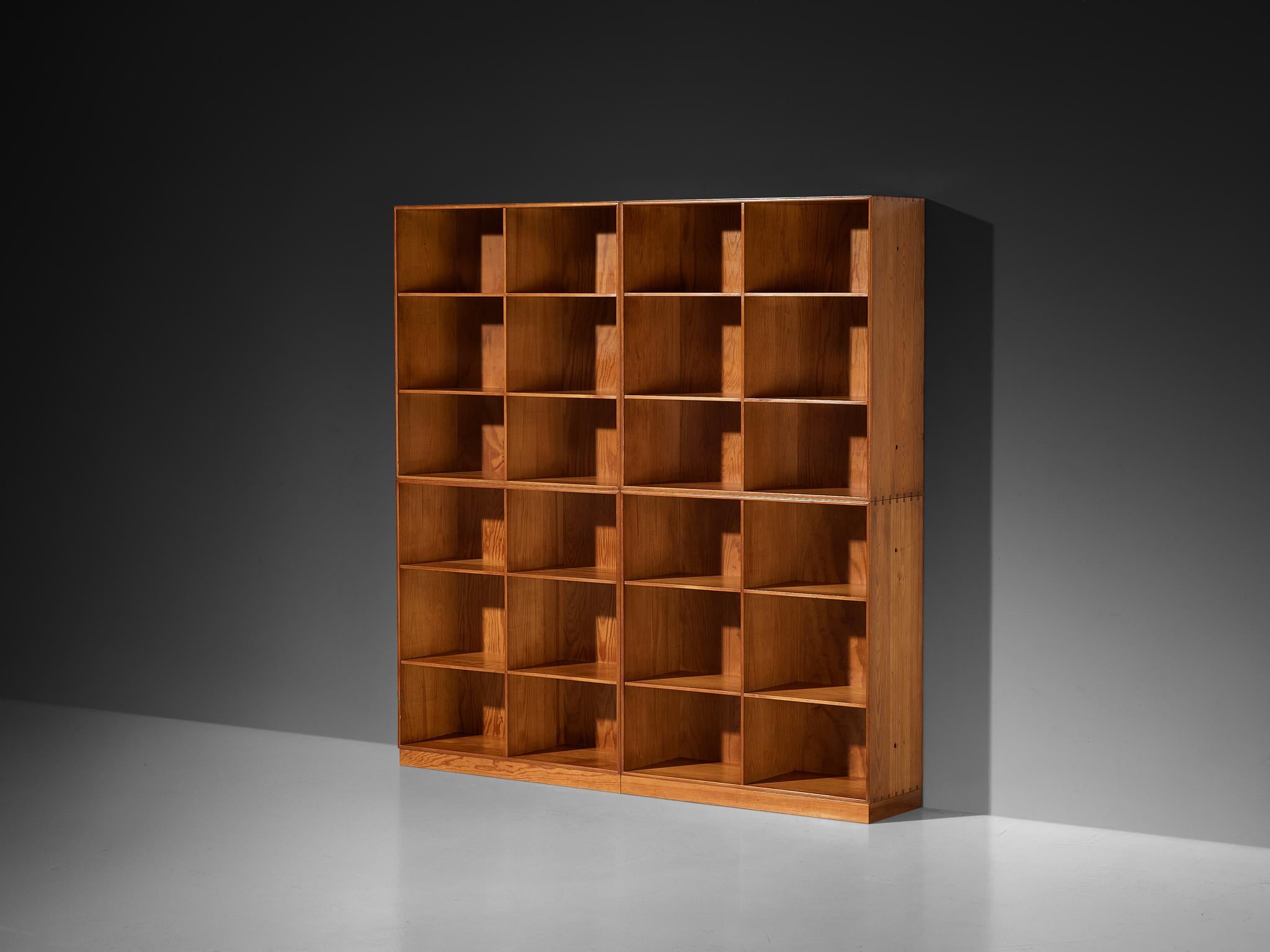 Danish Mogens Koch for Rud Radmussen Modular Bookcase in Pine For Sale