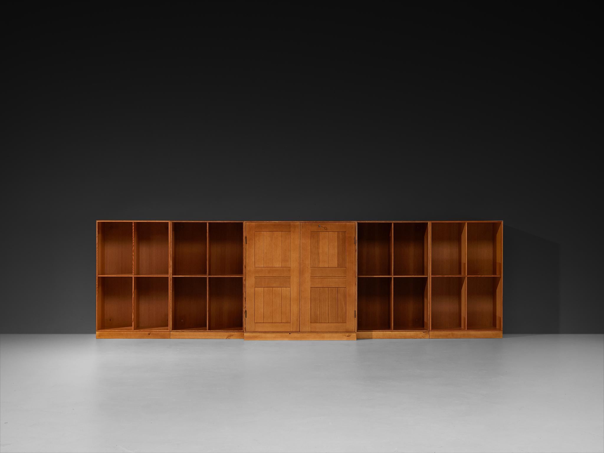 Mogens Koch para Rud Librería modular Radmussen de pino Danés en venta