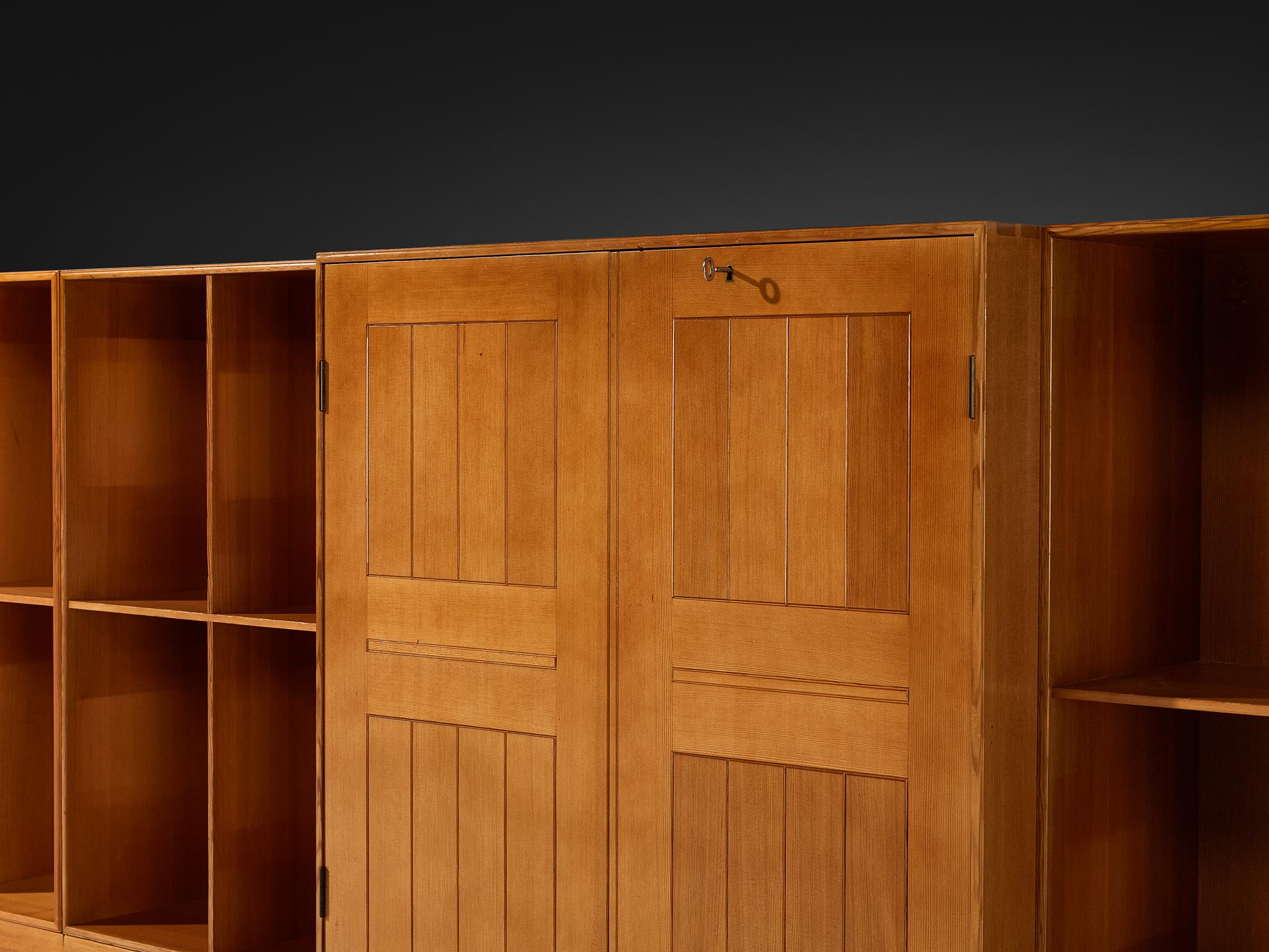 Mogens Koch para Rud Librería modular Radmussen de pino en Bueno estado para la venta en Waalwijk, NL