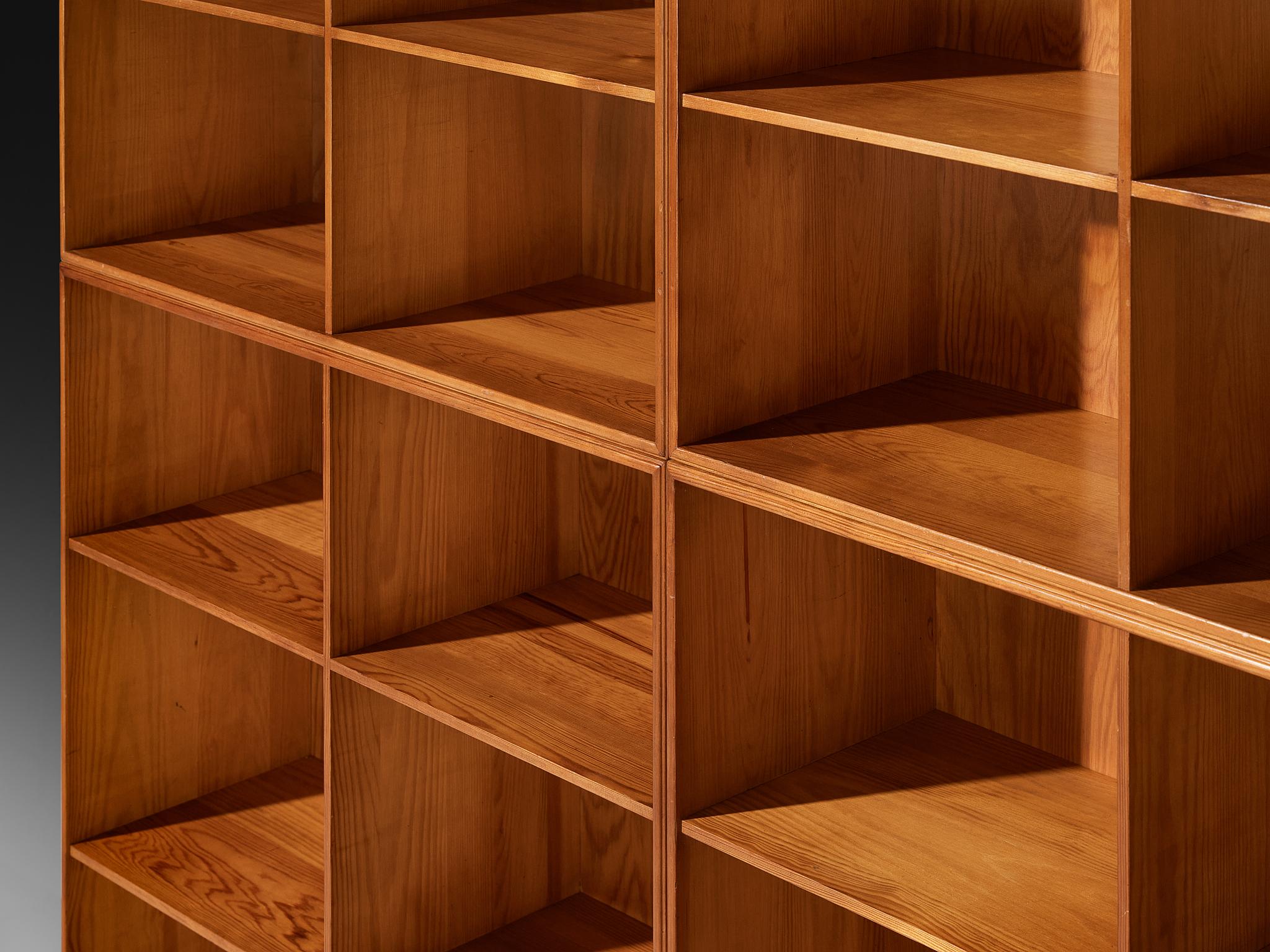 Mogens Koch for Rud Radmussen Modular Bookcase in Pine For Sale 2