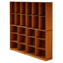 Mogens Koch für Rud Radmussen Modulares Bücherregal in Kiefer