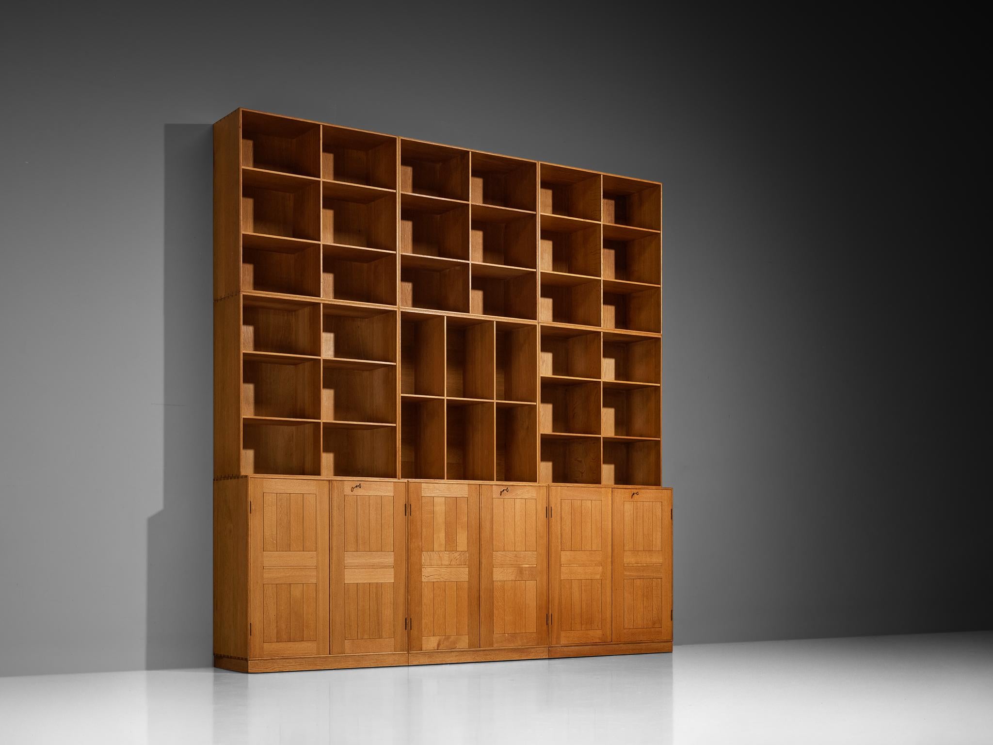Mogens Koch for Rud Radmussen Modular Library in Oak For Sale 1