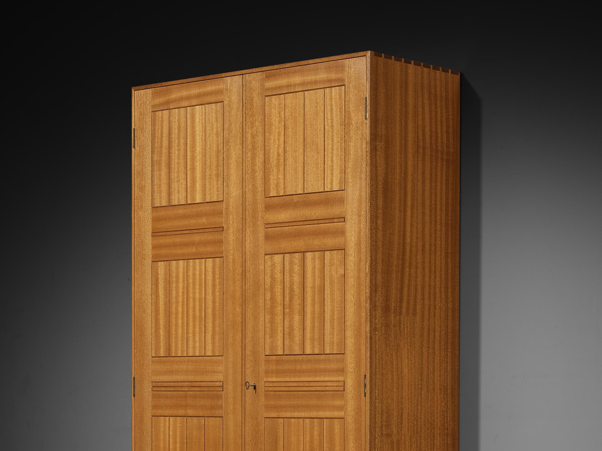 Scandinave moderne Mogens Koch for Rud Rasmussen Tall Cabinet or Wardrobe in Mahogany en vente