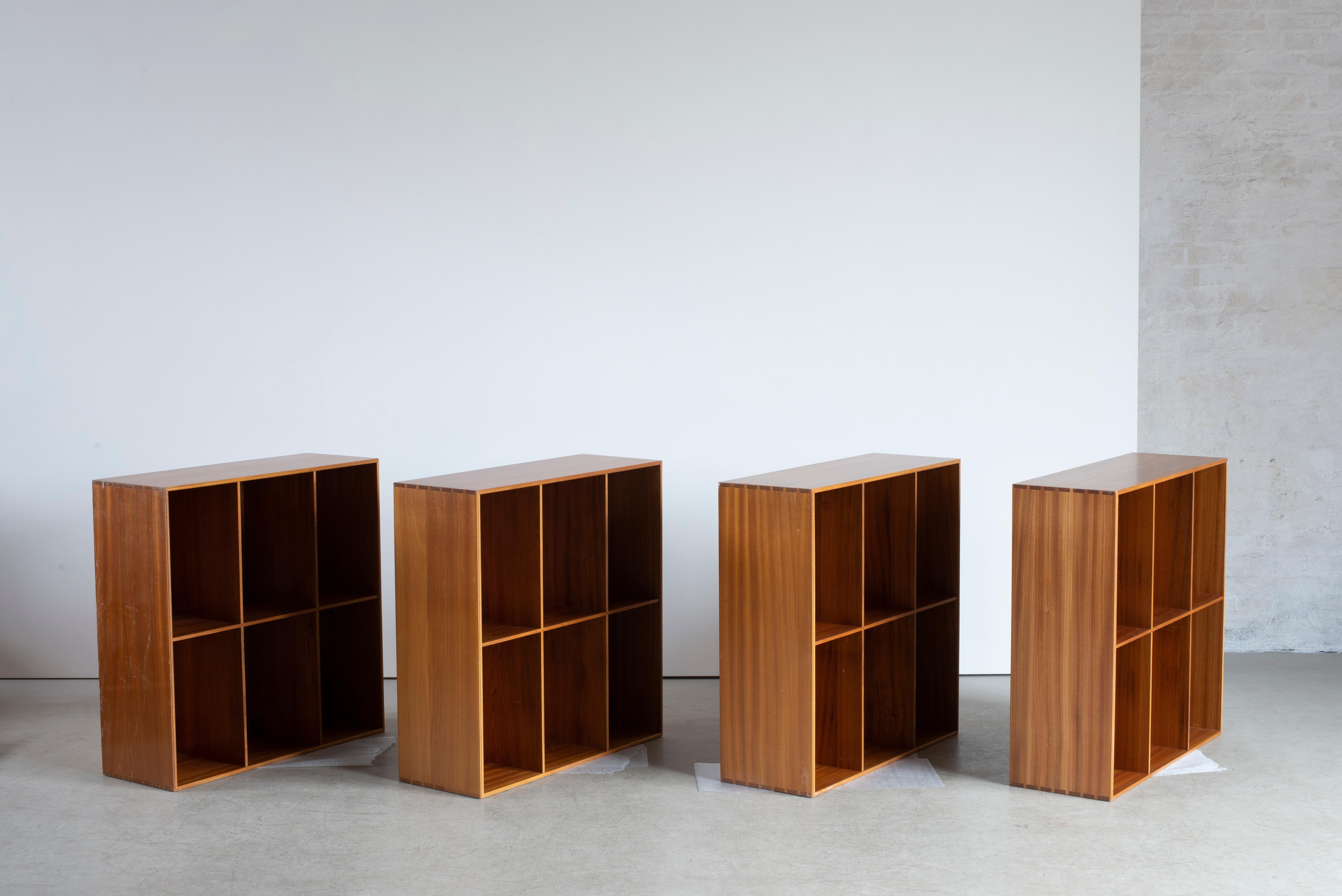 Scandinavian Modern Mogens Koch Four Bookcases in Mahogany for Rud Rasmussen For Sale