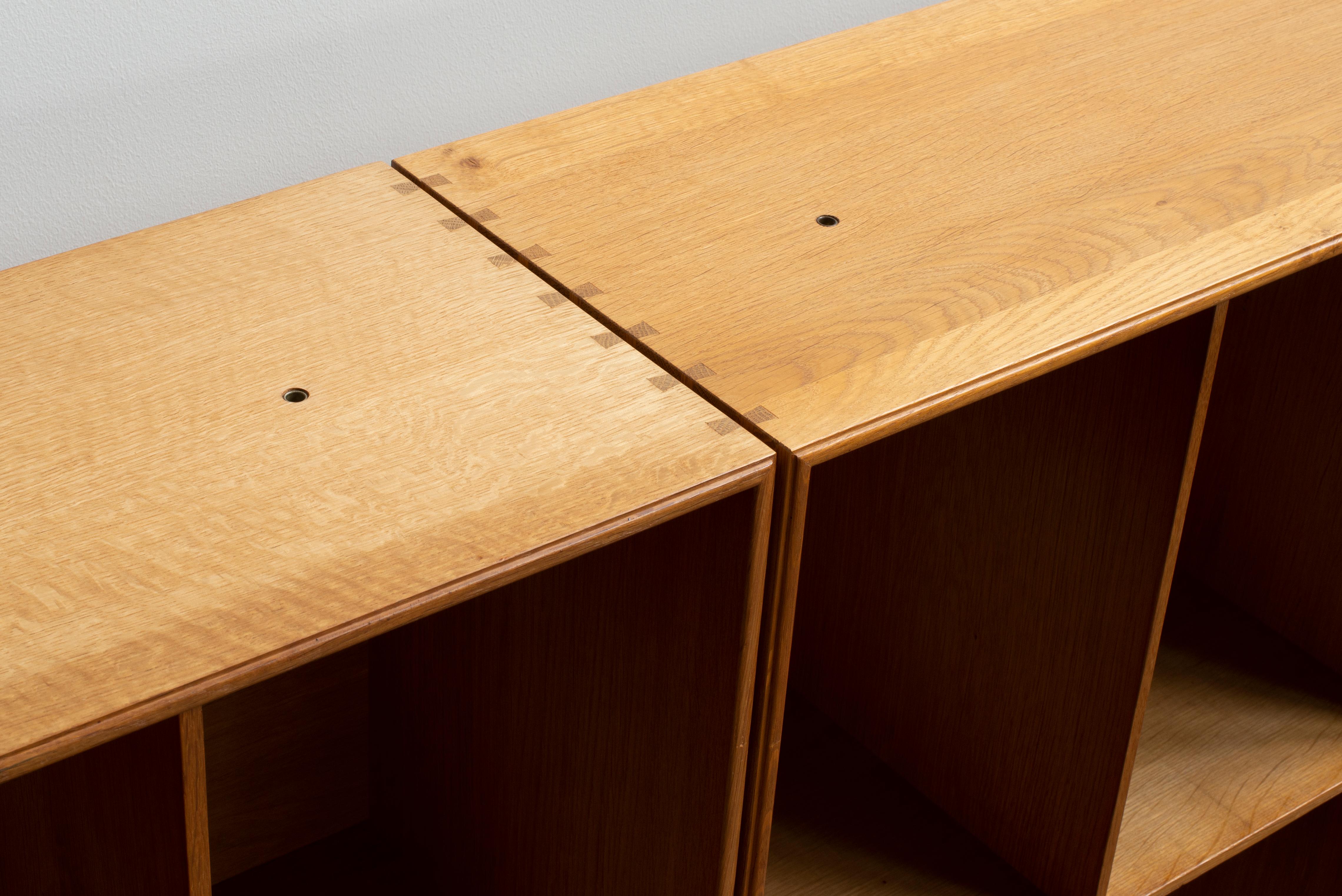 Danish Mogens Koch Four Bookcases in Oak for Rud Rasmussen