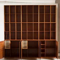 Mogens Koch Library of Mahogany for Rud Rasmussen