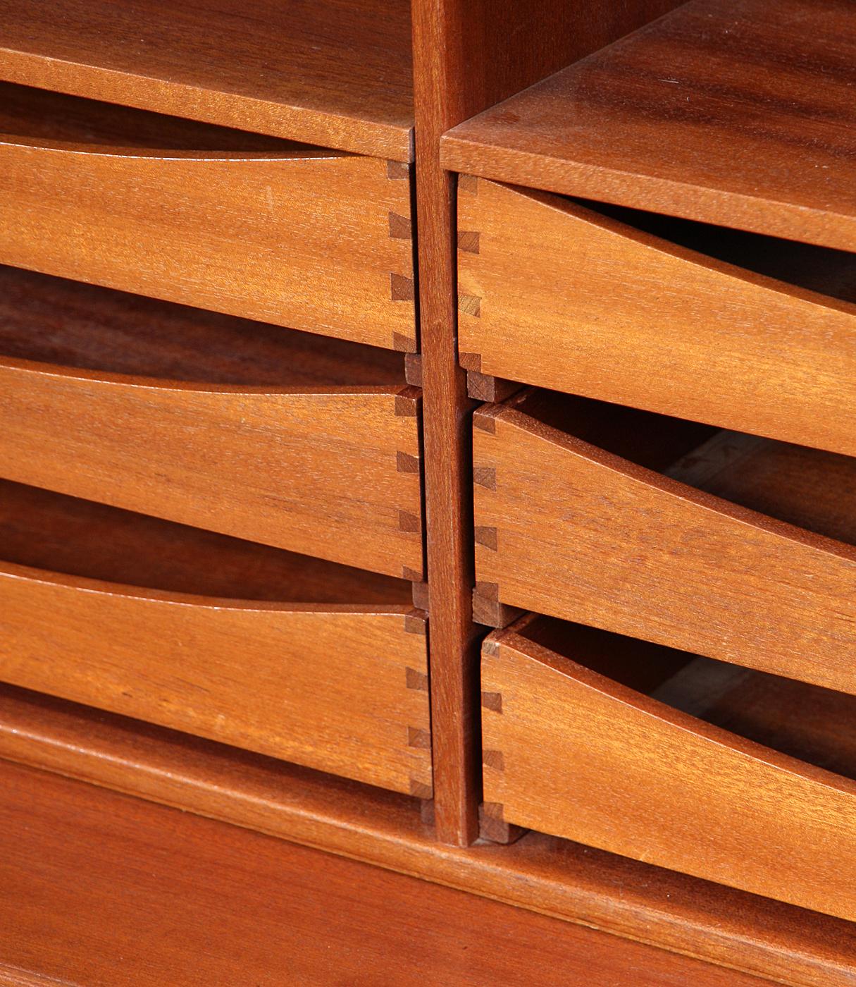 Mogens Koch Mahogany Cabinet / Wallsystem Designed 1928 from Rud. Rasmussen In Good Condition For Sale In Vejle, DK