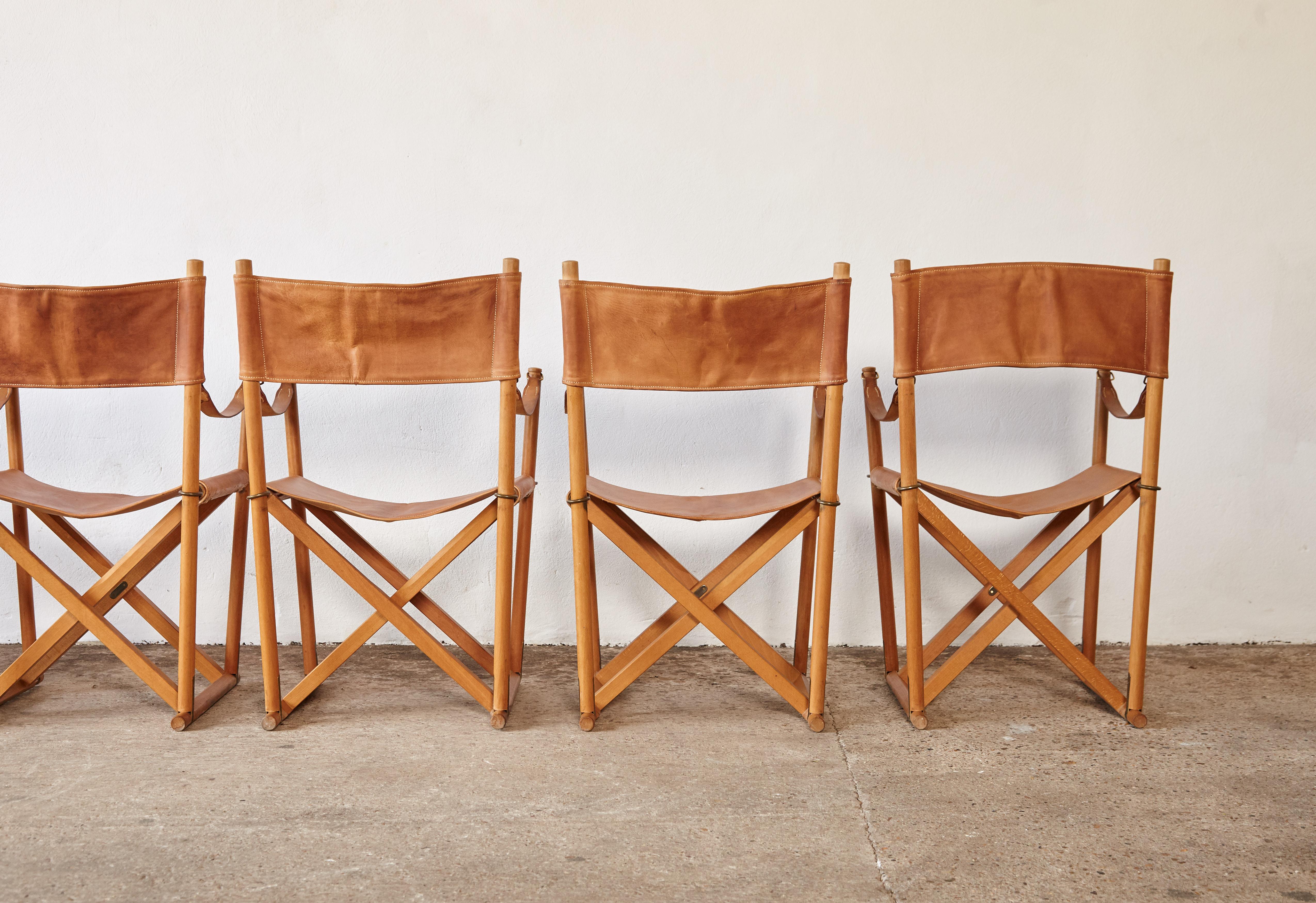 Mogens Koch MK-16 Directors / Safari Chairs, Rud Rasmussen, Denmark, 1960s 12